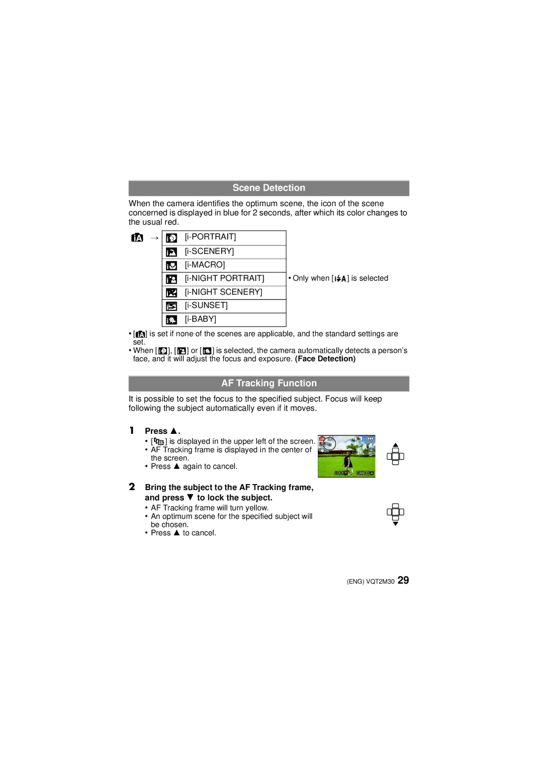 Panasonic DMCTS2D, DMCTS2S, DMCTS2A, DMC-TS2 operating instructions Scene Detection 