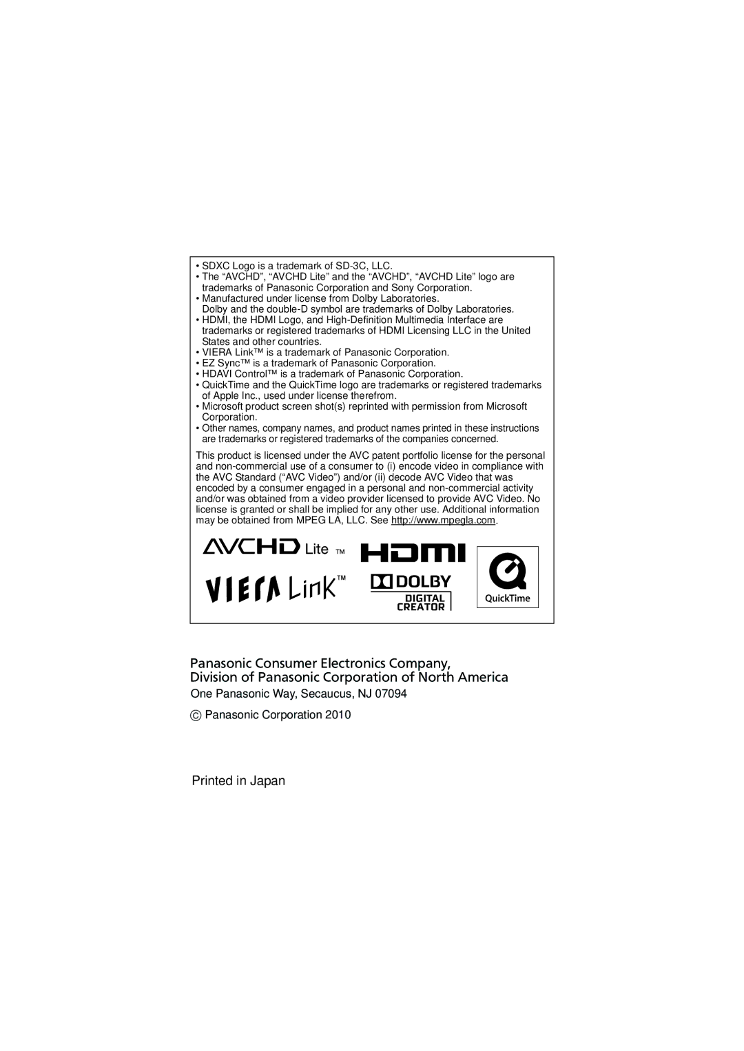 Panasonic DMCTS2S, DMCTS2D, DMCTS2A, DMC-TS2 operating instructions 