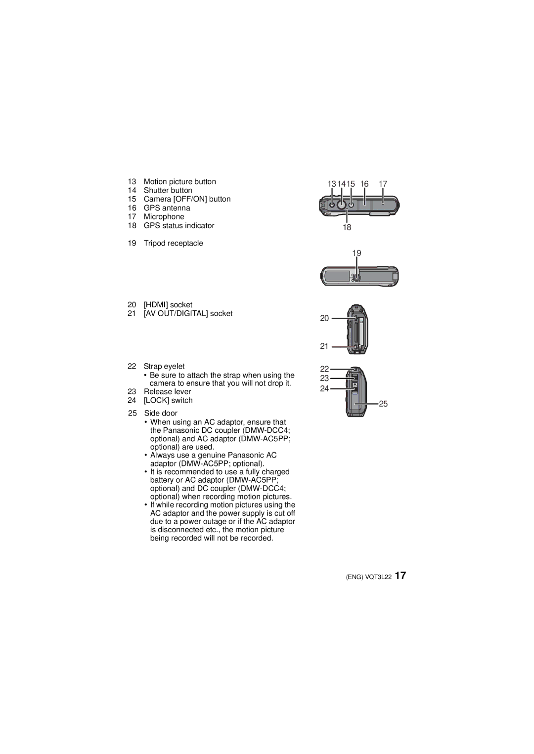 Panasonic DMCTS3S, DMCTS3D owner manual 131415 16 