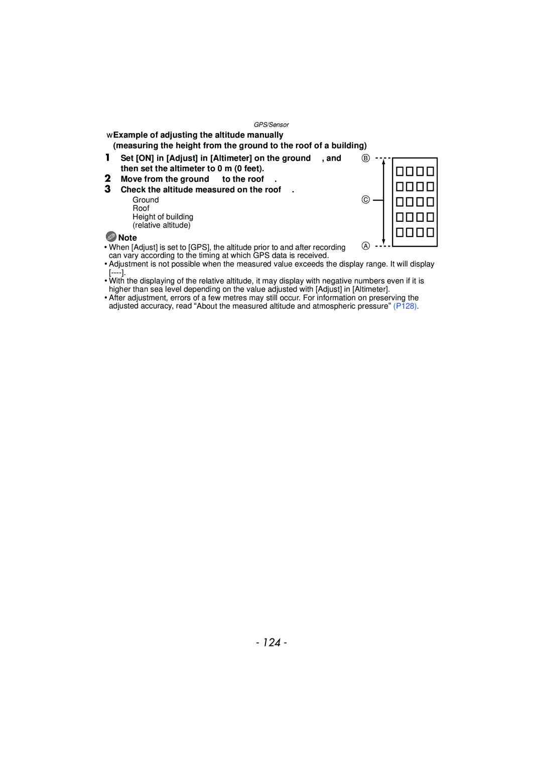 Panasonic DMCTS4K, DMCTS4D, DMCTS4A, DMC-TS4K owner manual 124, Ground Roof 