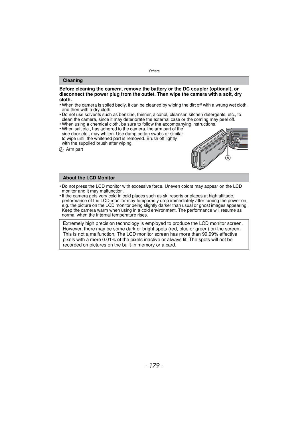 Panasonic DMCTS4K, DMCTS4D, DMCTS4A, DMC-TS4K owner manual 179, About the LCD Monitor 