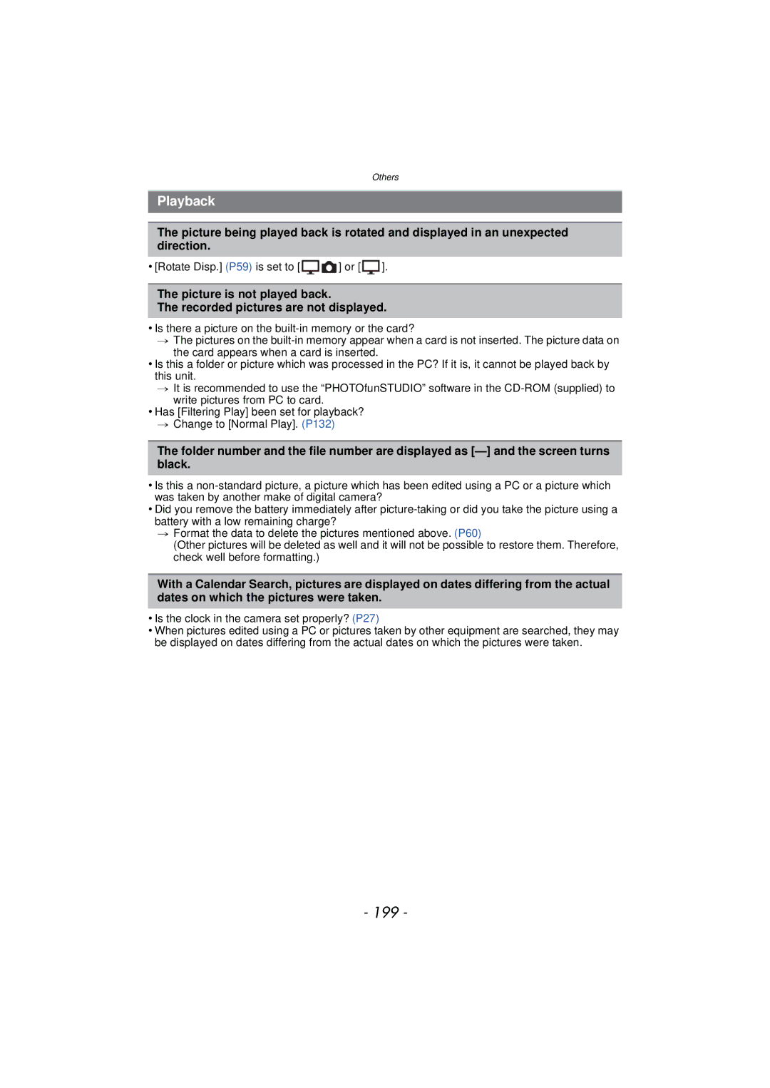 Panasonic DMCTS4K, DMCTS4D, DMCTS4A, DMC-TS4K owner manual 199, Playback 