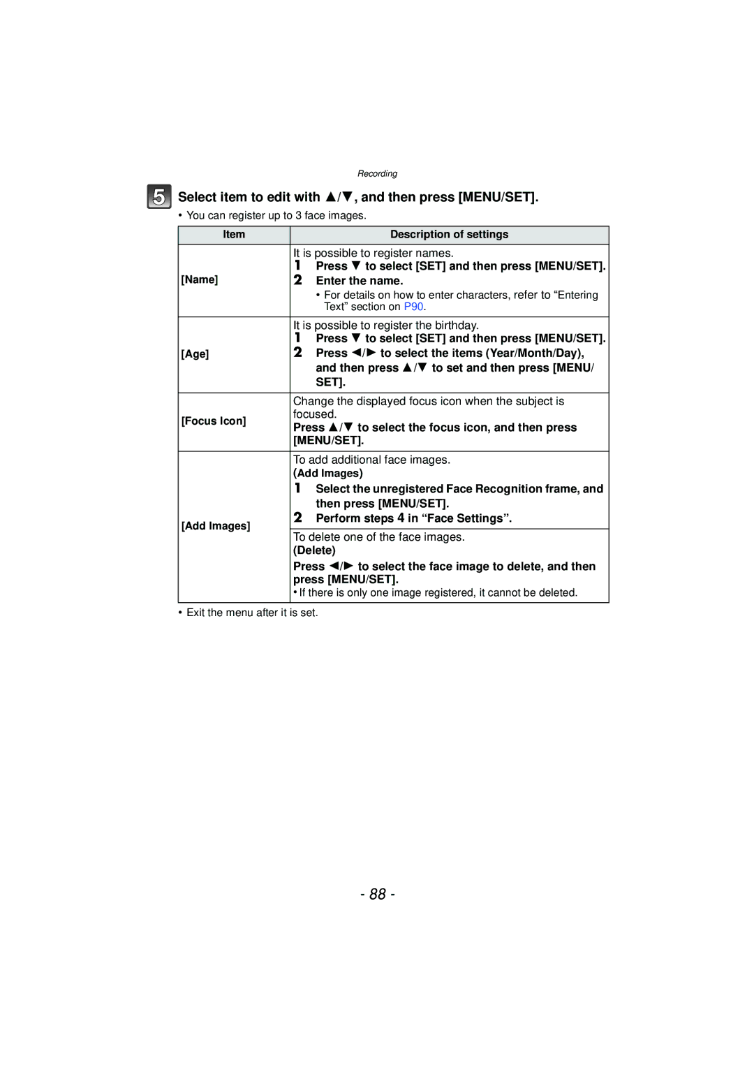 Panasonic DMC-TS4K, DMCTS4K, DMCTS4D, DMCTS4A owner manual Select item to edit with 3/4, and then press MENU/SET 