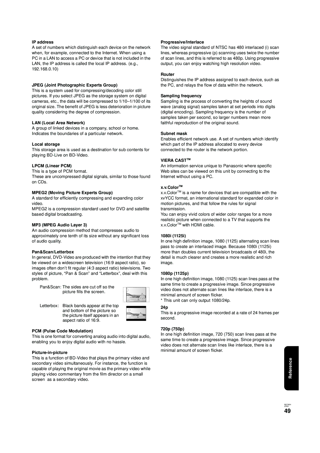 Panasonic DMP-B15 warranty Viera Casttm 