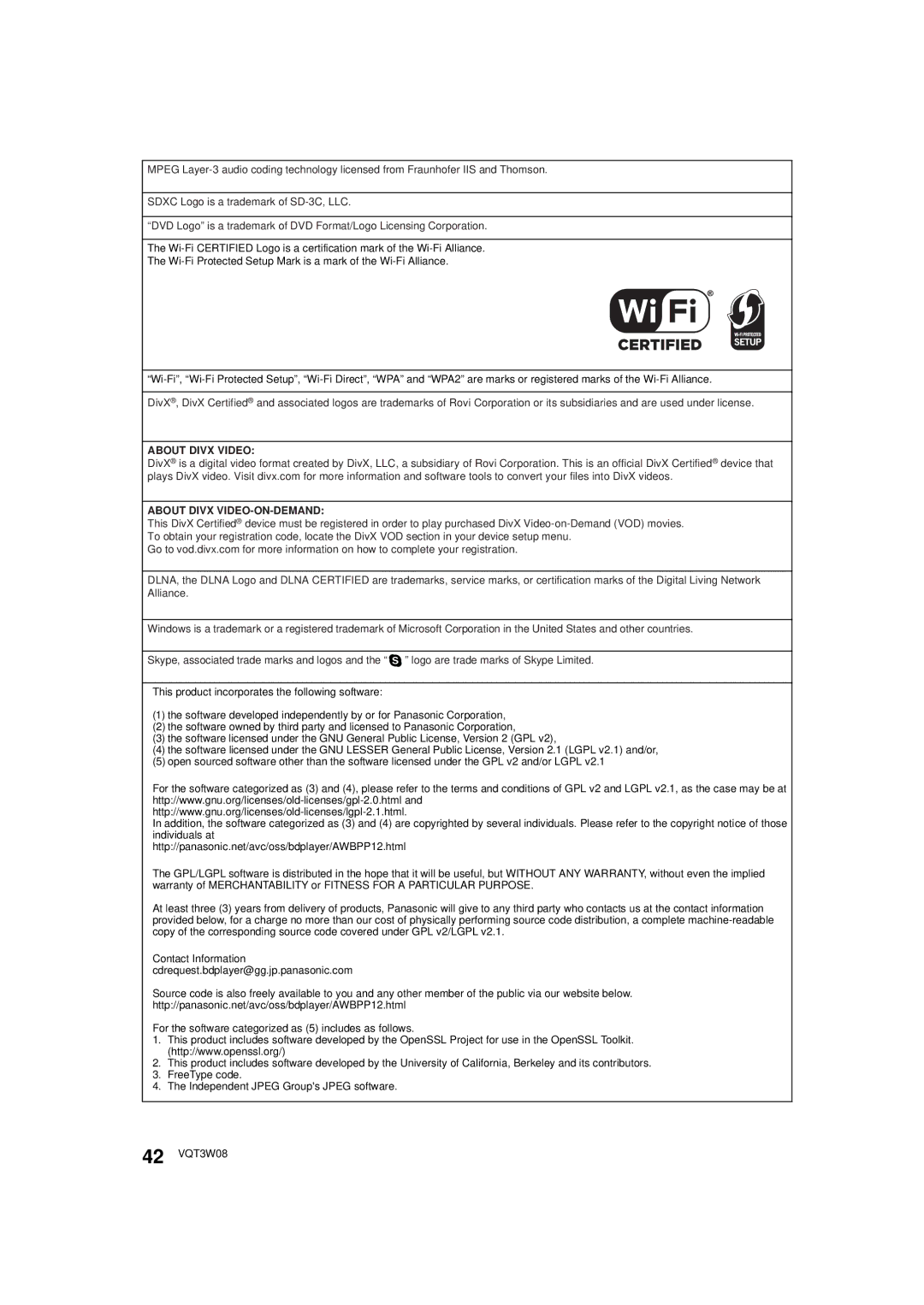 Panasonic DMP-BBT01 owner manual About Divx Video About Divx VIDEO-ON-DEMAND 