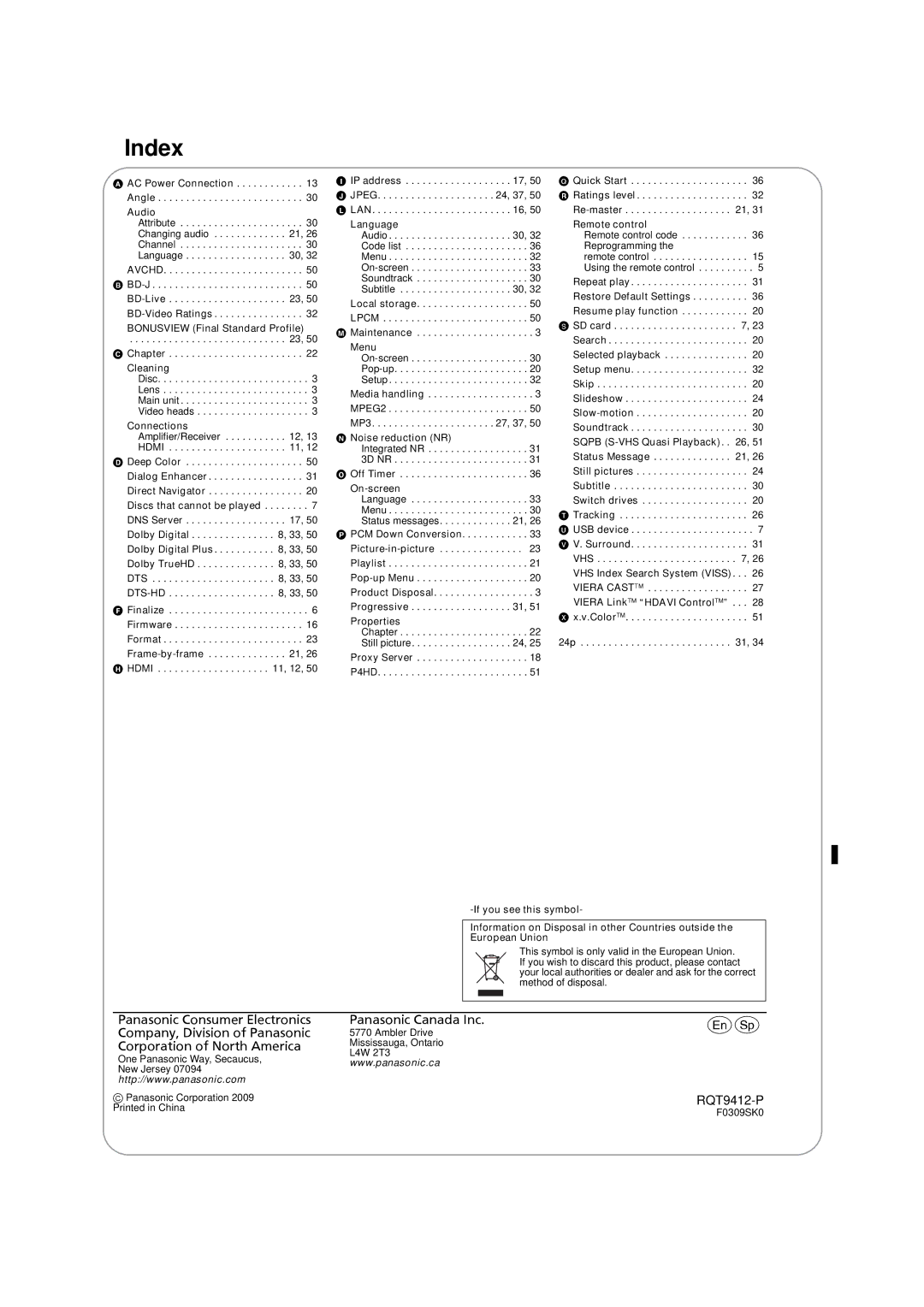 Panasonic DMP-BD70V AC Power Connection Angle Audio, Connections, Menu, Noise reduction NR, Off Timer On-screen 