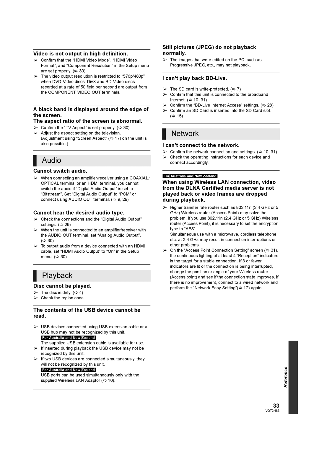 Panasonic DMP-BD85 operating instructions Audio, Playback 