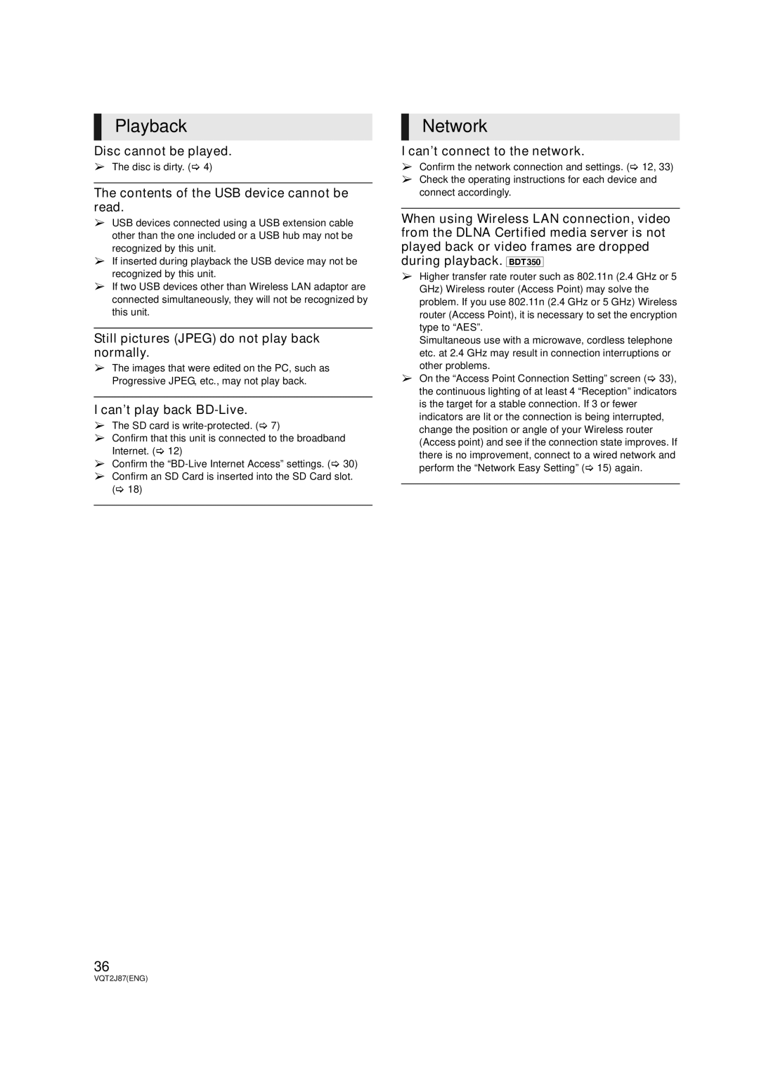 Panasonic DMP-BDT300, DMP-BDT350 operating instructions Playback 