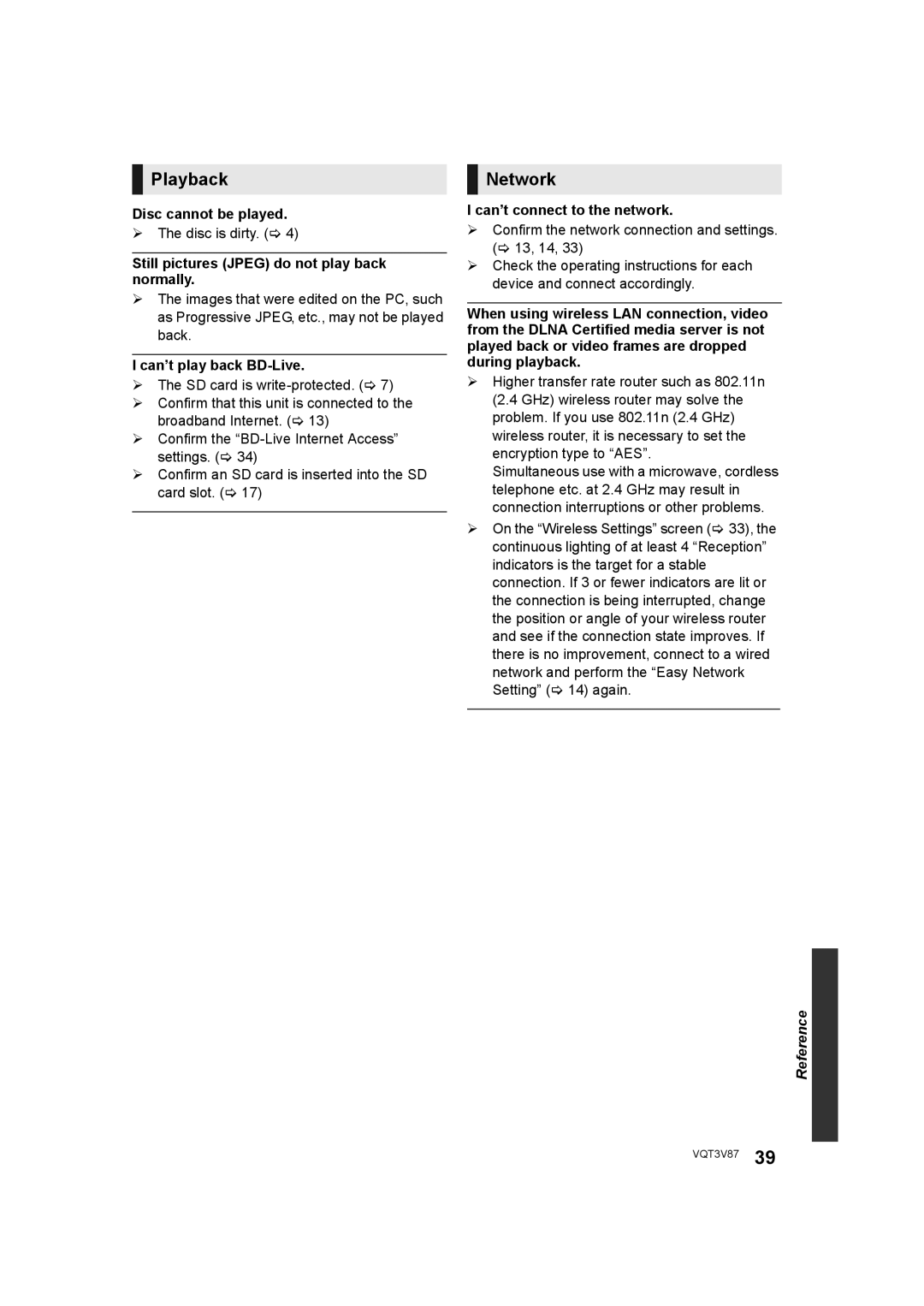 Panasonic DMP-BDT320 operating instructions Playback, Disc cannot be played, Still pictures Jpeg do not play back normally 