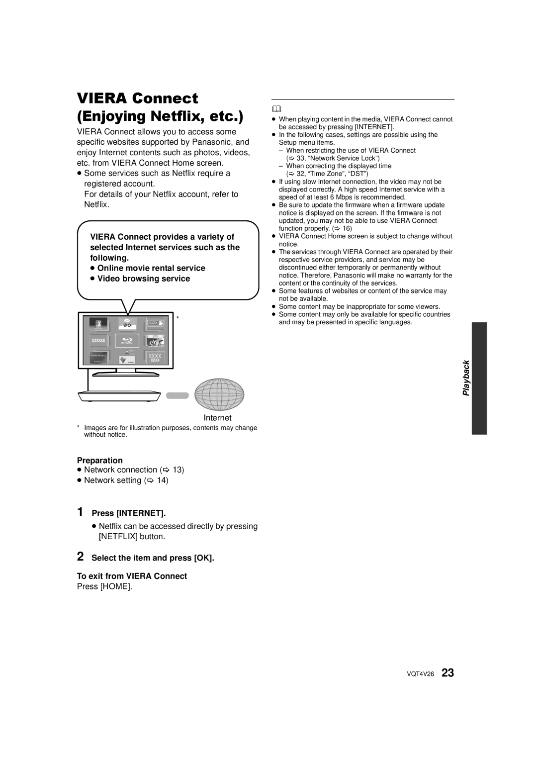 Panasonic DMP-BDT330, DMPBDT230 owner manual ≥ Network connection ≥ Network setting, Press Internet 