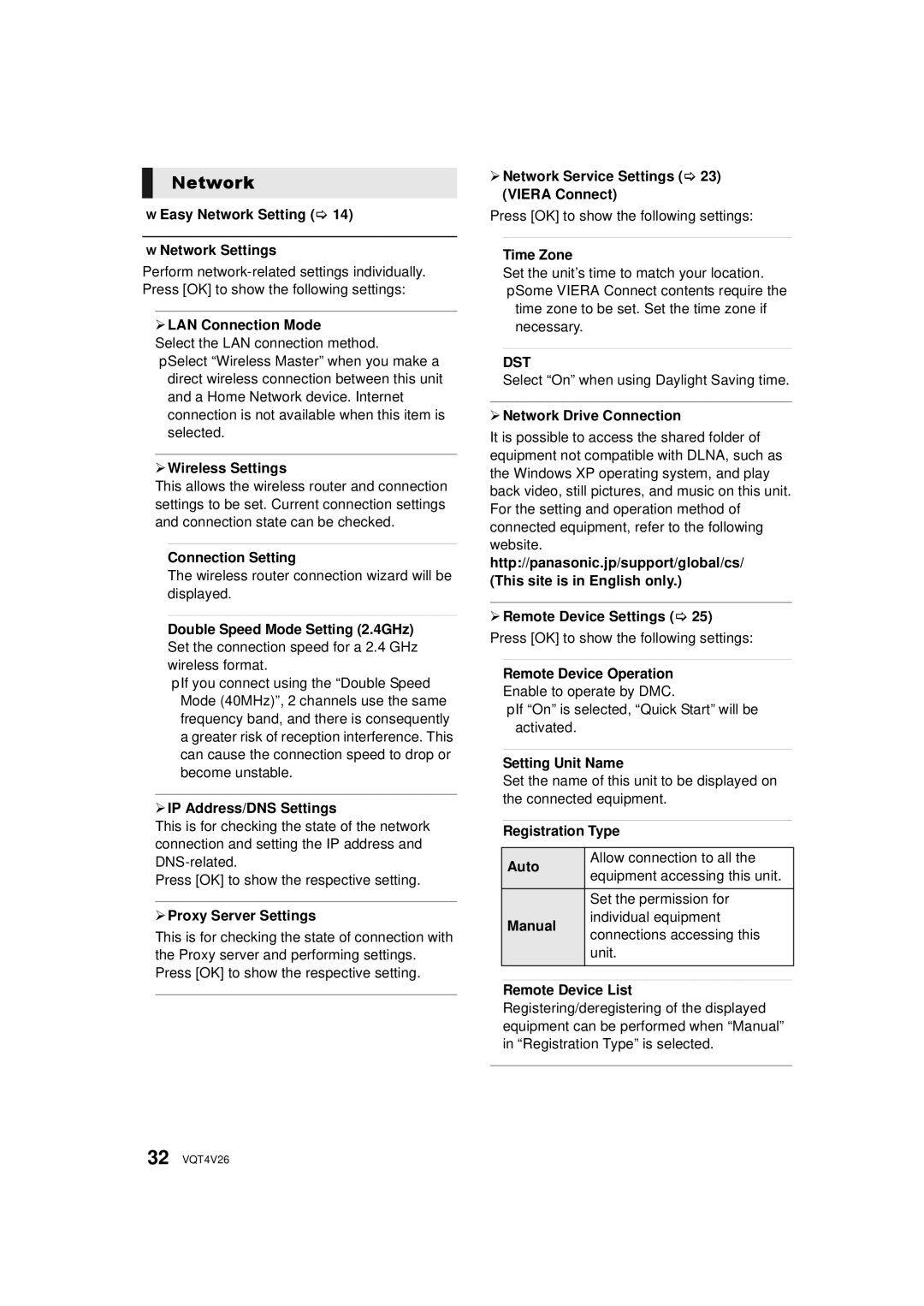 Panasonic DMPBDT230, DMP-BDT330 owner manual Network, Dst 