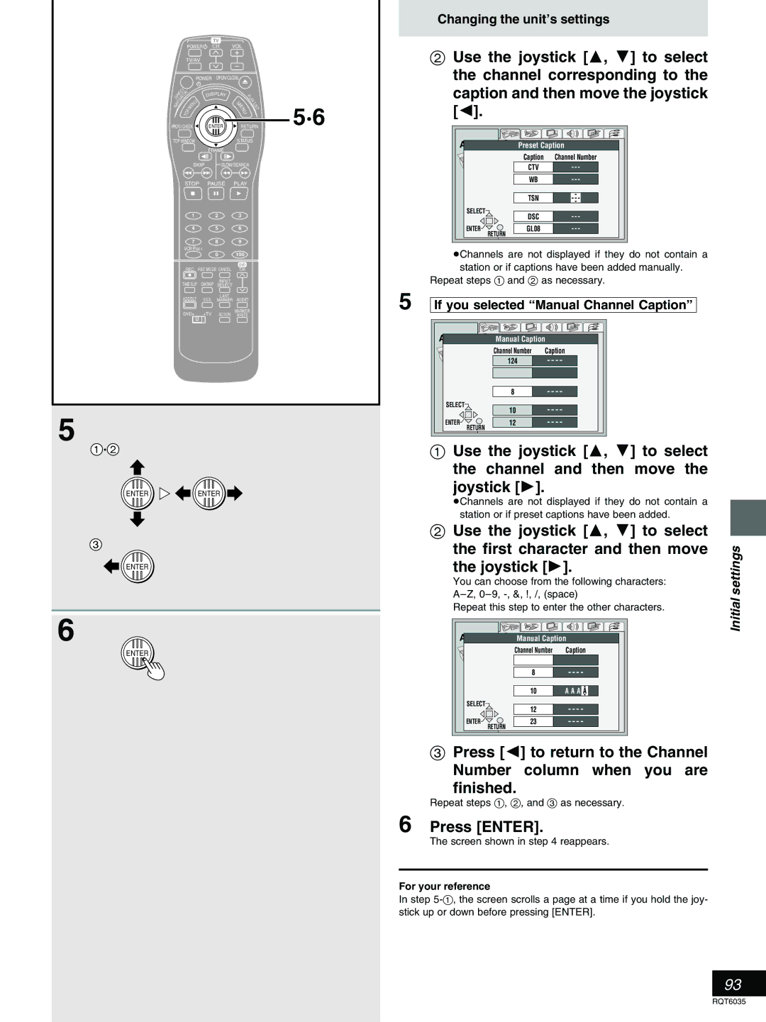 Panasonic DMR-E20 warranty Repeat this step to enter the other characters, Repeat steps , , and ! as necessary 