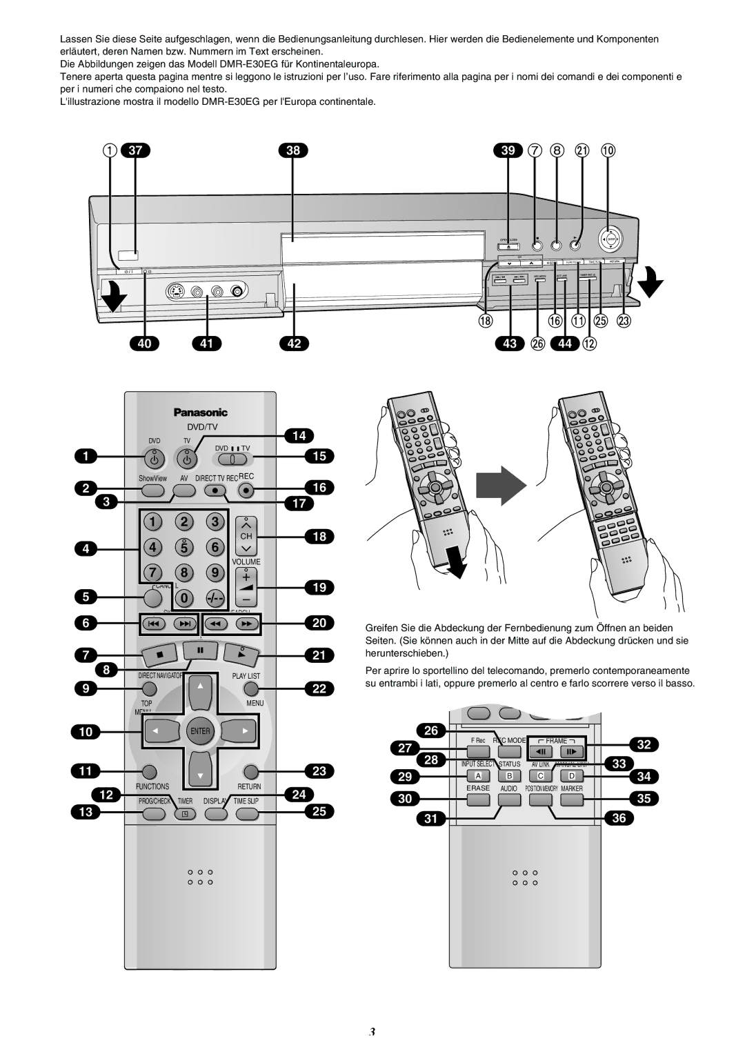 Panasonic DMR-E30 manual @ I G 