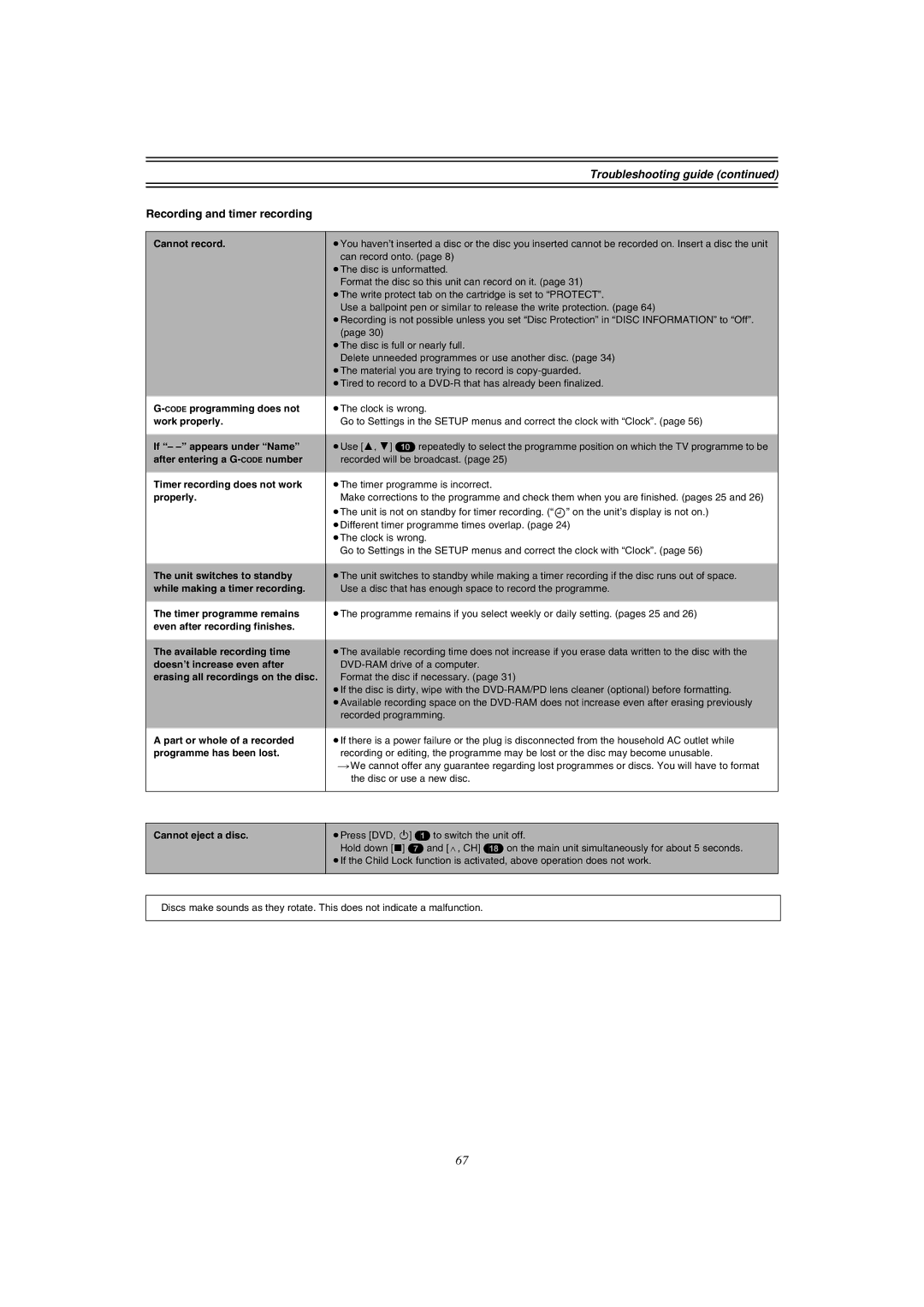 Panasonic DMR-E51 manual Recording and timer recording 