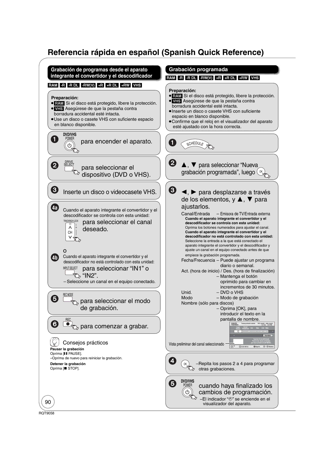 Panasonic DMR-EA38V warranty Deseado 