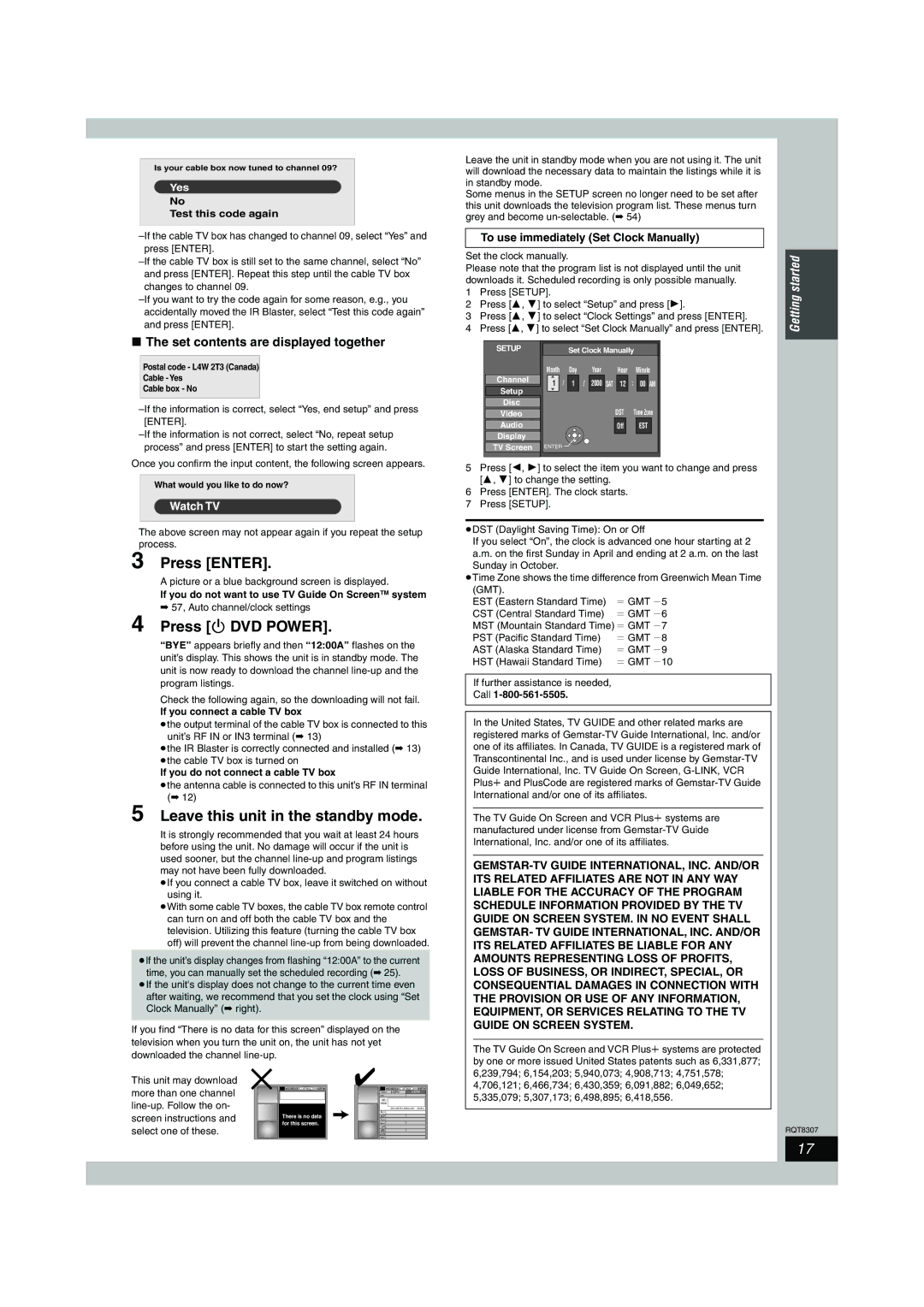 Panasonic DMR-EH60 warranty Press Enter, Leave this unit in the standby mode, Set contents are displayed together 