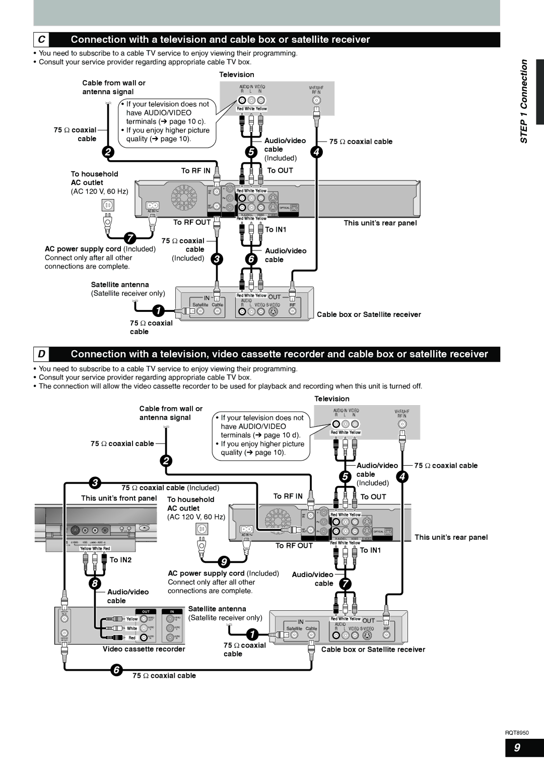 Panasonic DMR-ES16 warranty Connection 