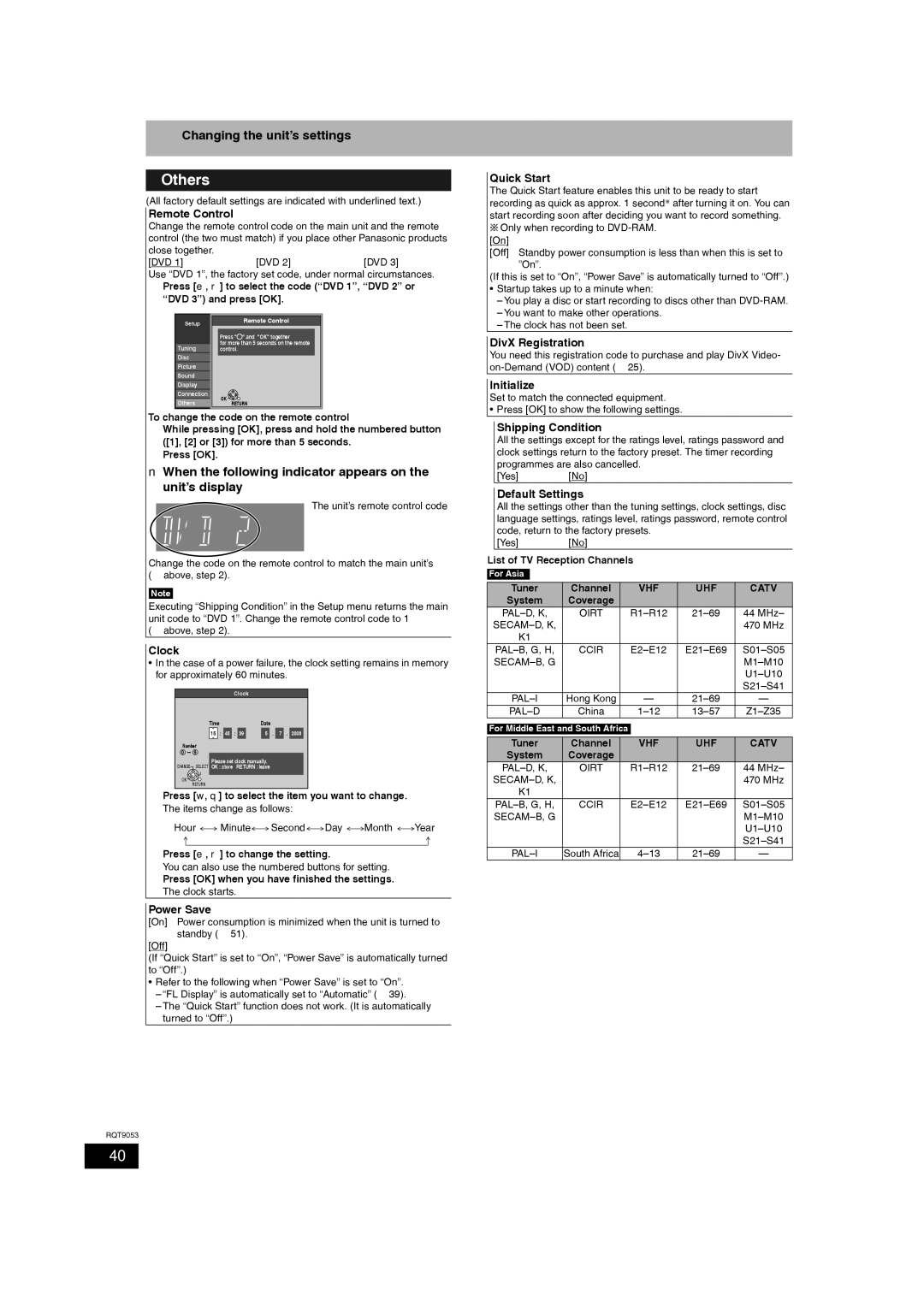 Panasonic DMR-ES18 operating instructions Others, When the following indicator appears on the unit’s display 