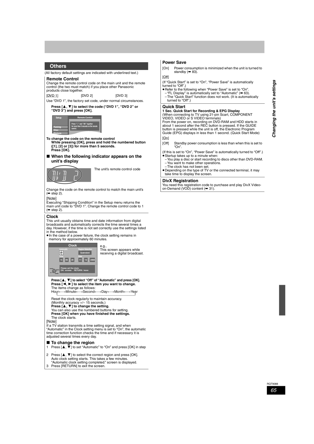 Panasonic DMR-EX78 quick start Others 