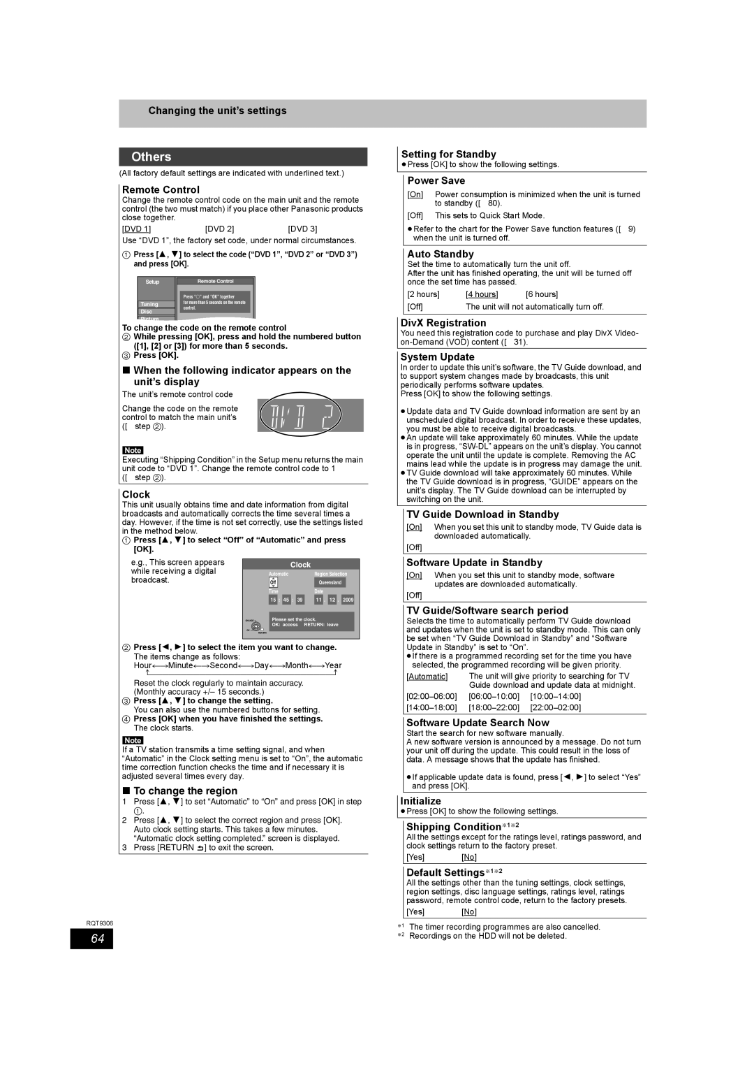 Panasonic DMR-EX79 quick start Others 