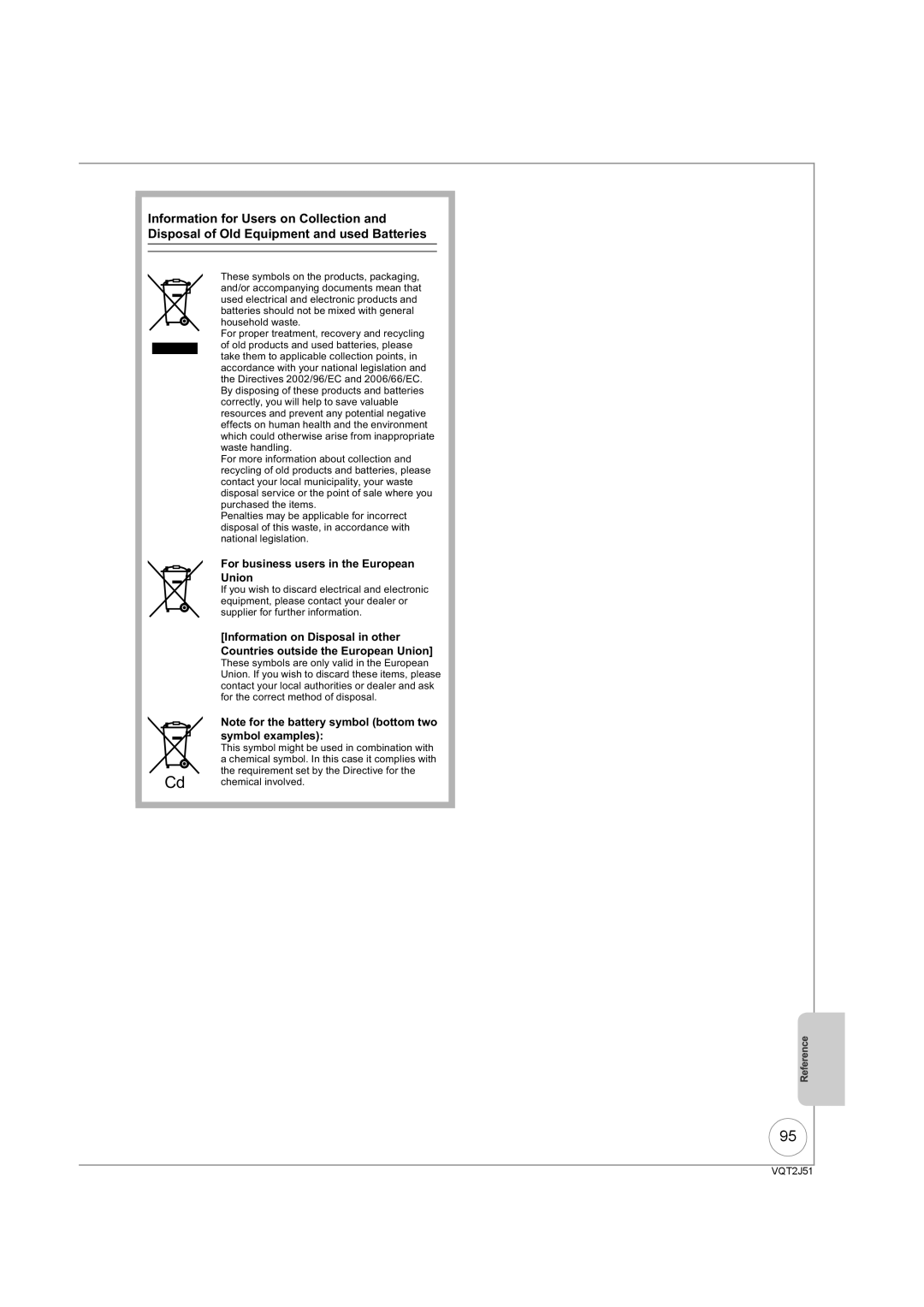 Panasonic DMR-EZ49VEB manual For business users in the European Union 