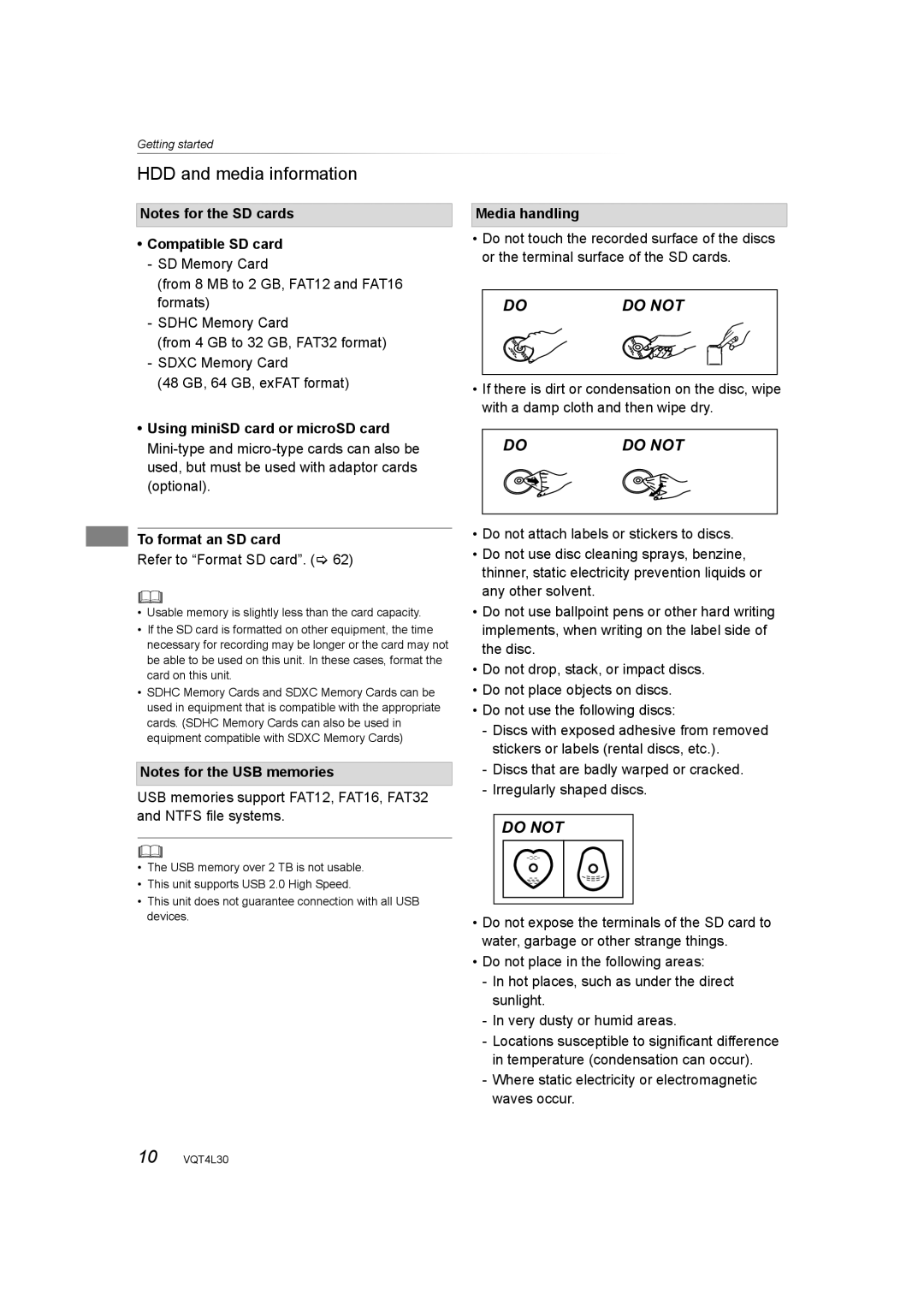 Panasonic DMR-PWT530, DMR-PWT635 operating instructions Compatible SD card, To format an SD card 