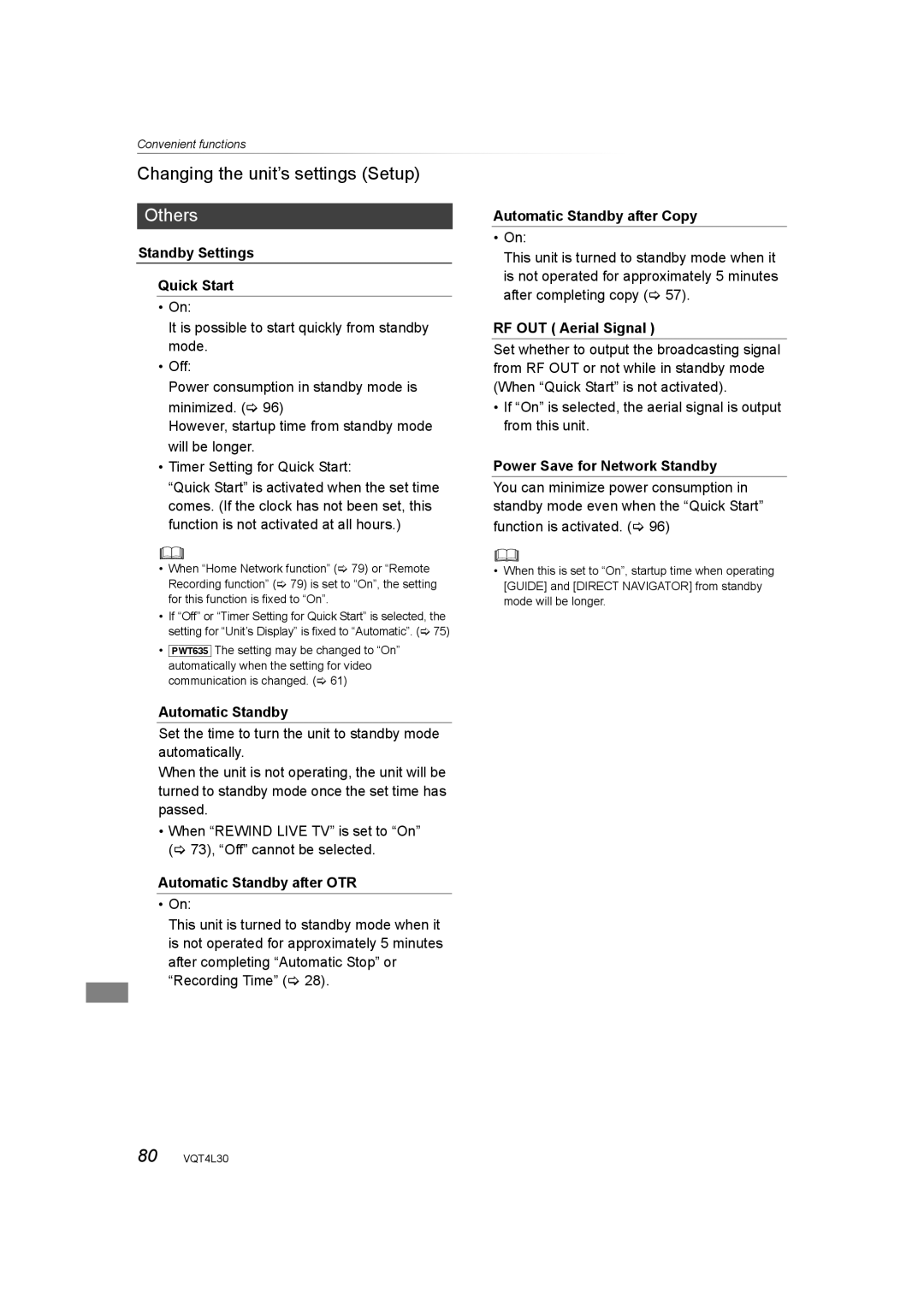 Panasonic DMR-PWT530, DMR-PWT635 operating instructions Others 