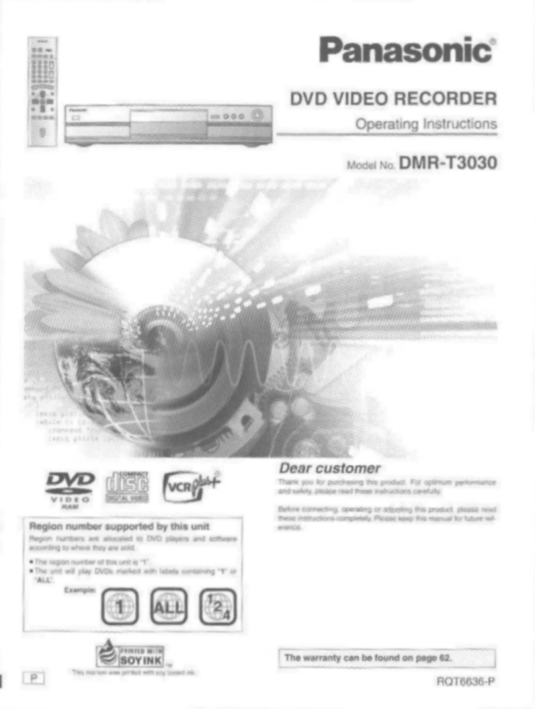 Panasonic DMR-T3030 manual 