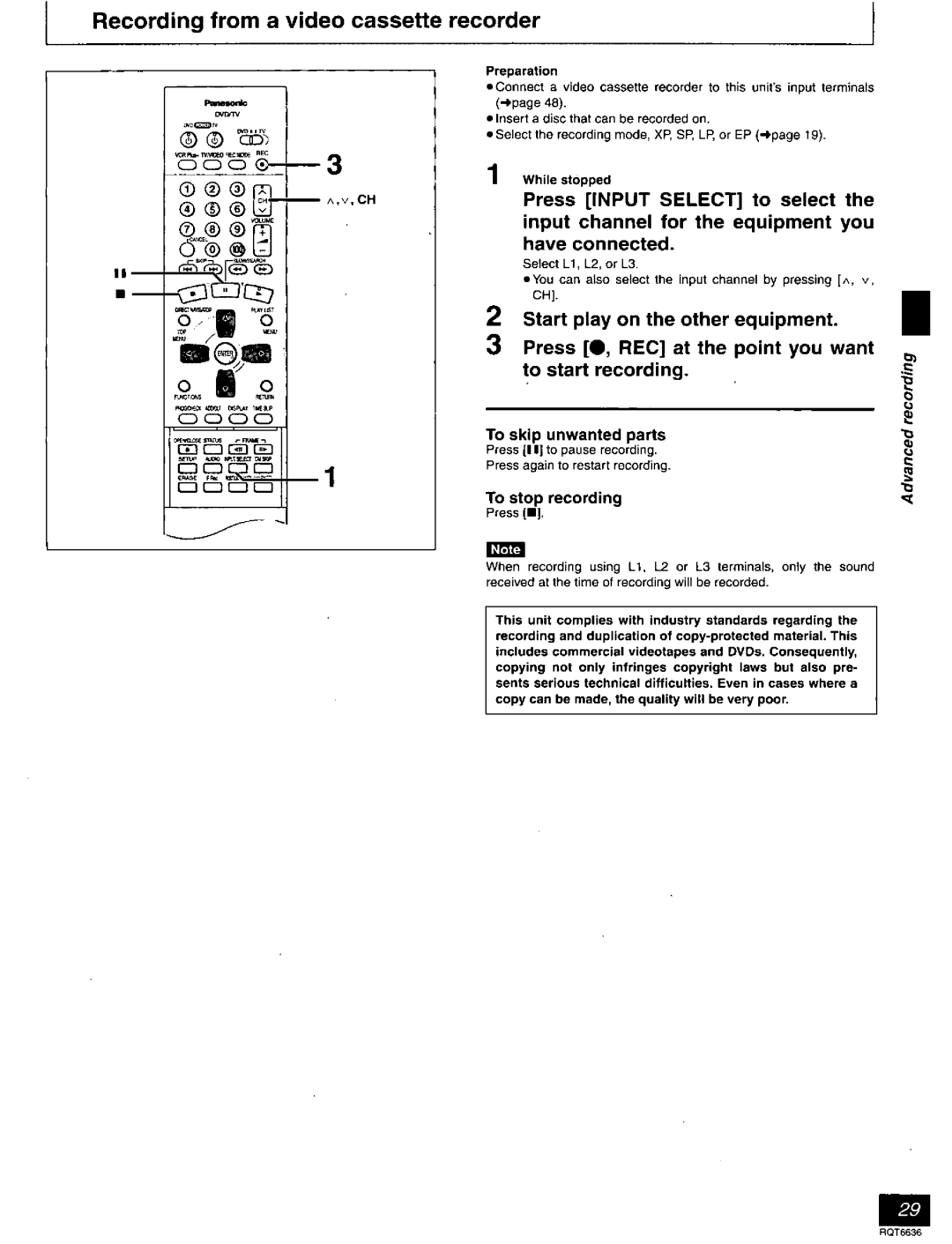 Panasonic DMR-T3030 manual 