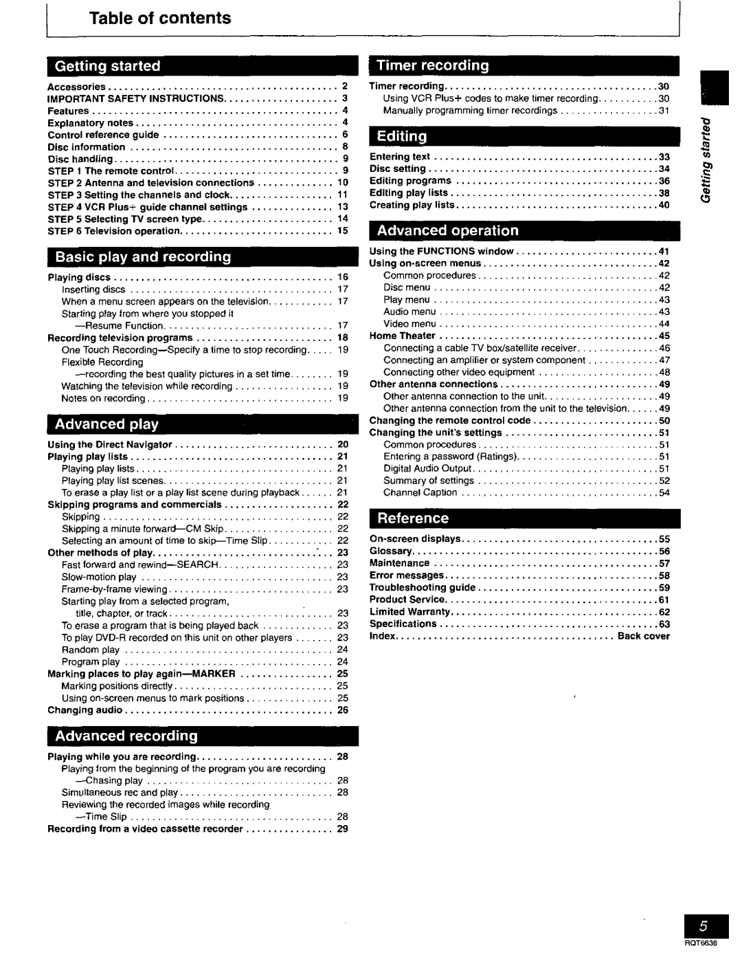 Panasonic DMR-T3030 manual 