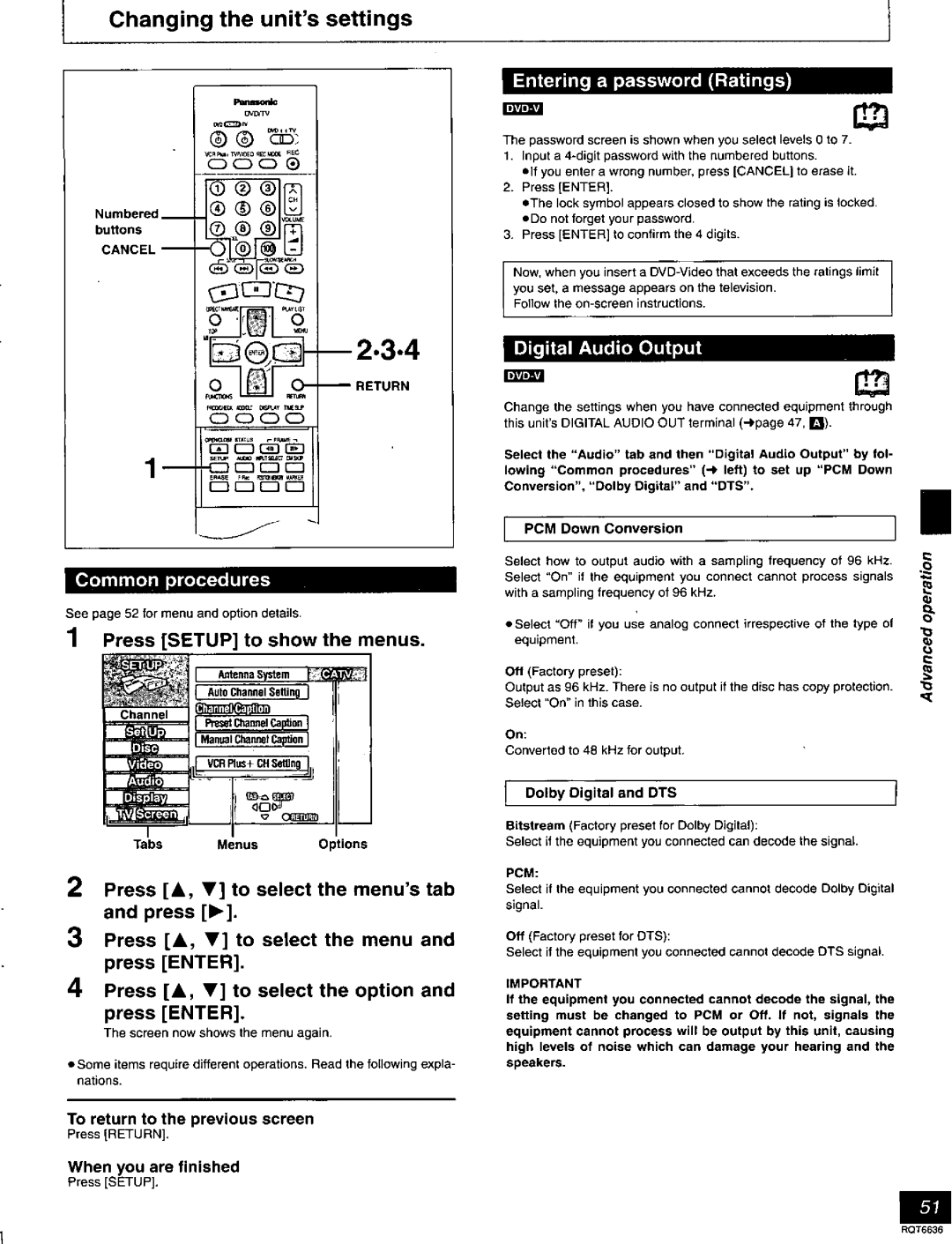 Panasonic DMR-T3030 manual 