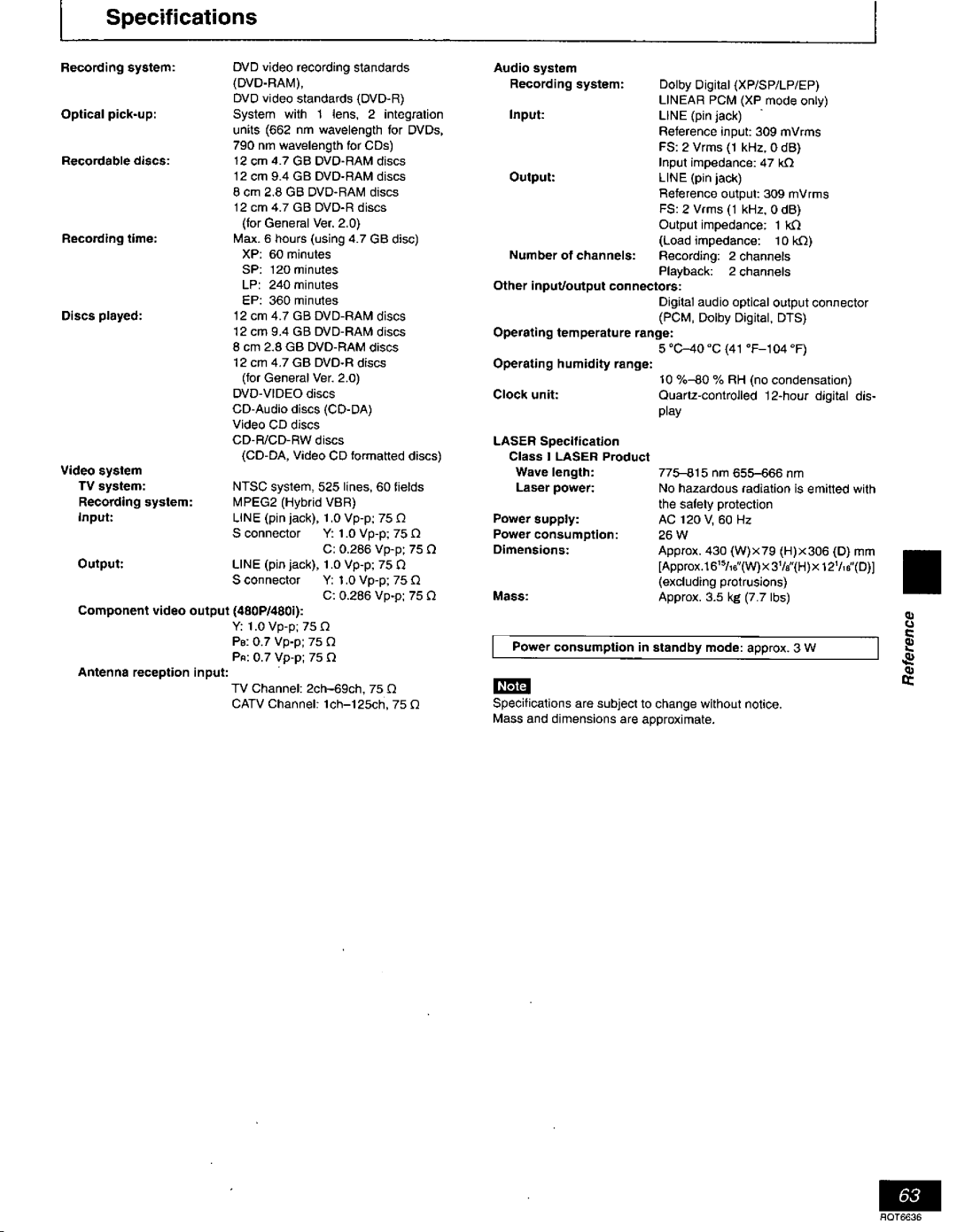 Panasonic DMR-T3030 manual 