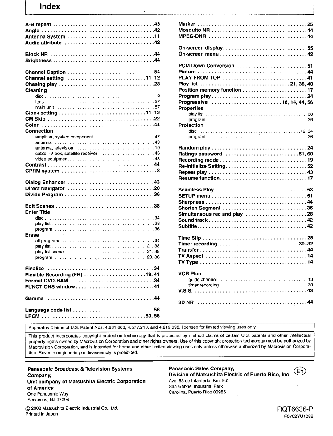 Panasonic DMR-T3030 manual 