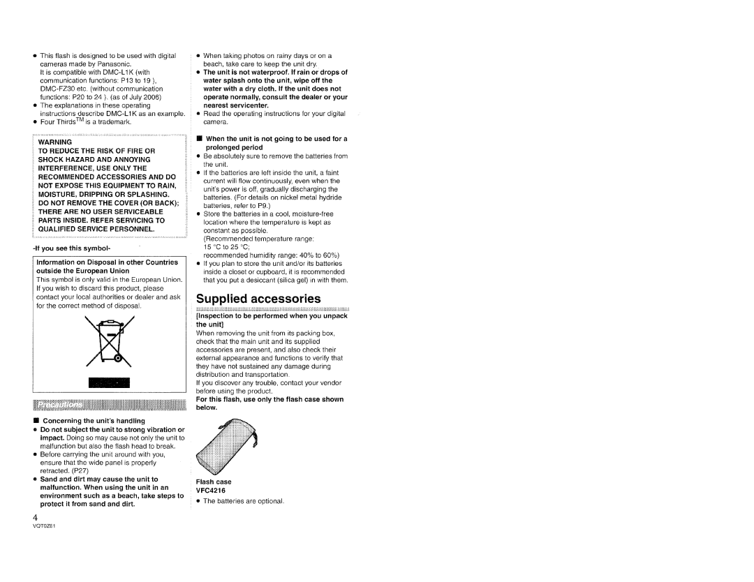 Panasonic DMW-FL500 manual 