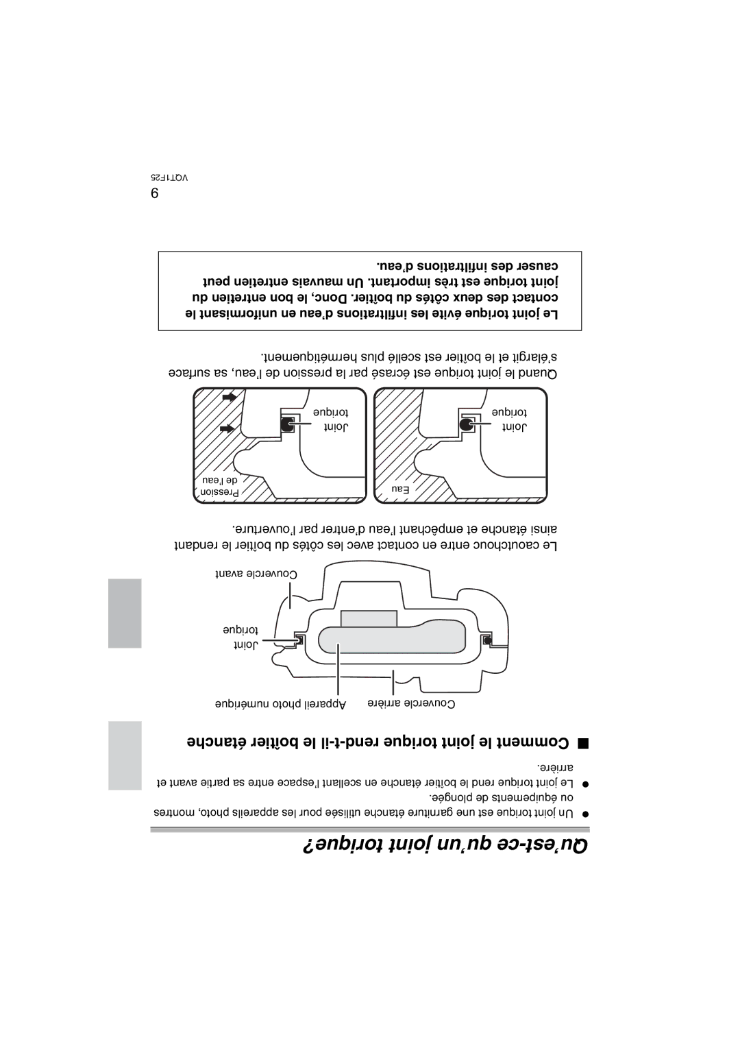 Panasonic DMW-MCTZ3 operating instructions Torique? joint qu’un ce-Qu’est, Torique Joint 