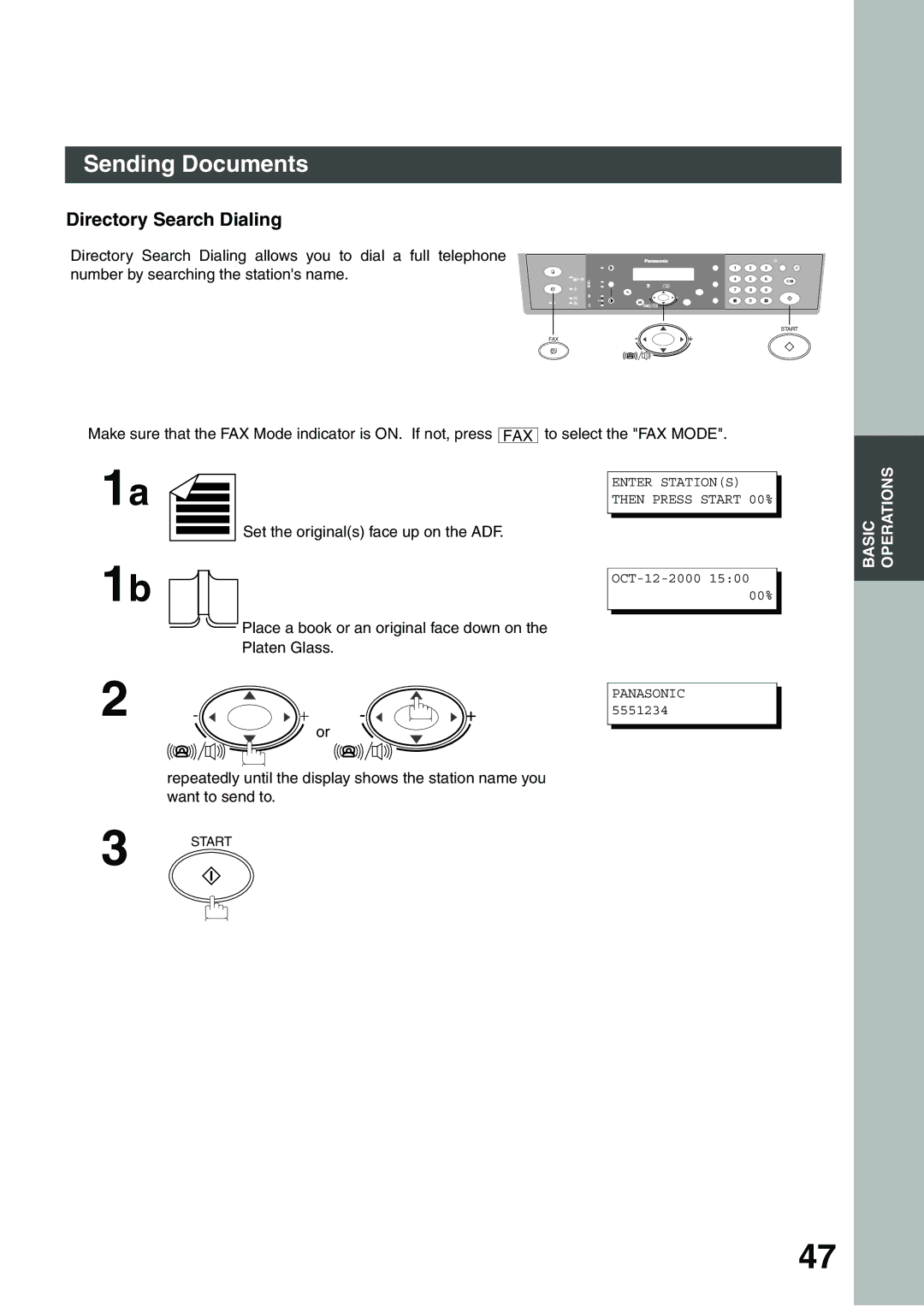 Panasonic DP-135FP appendix Directory Search Dialing allows you to dial a full telephone 