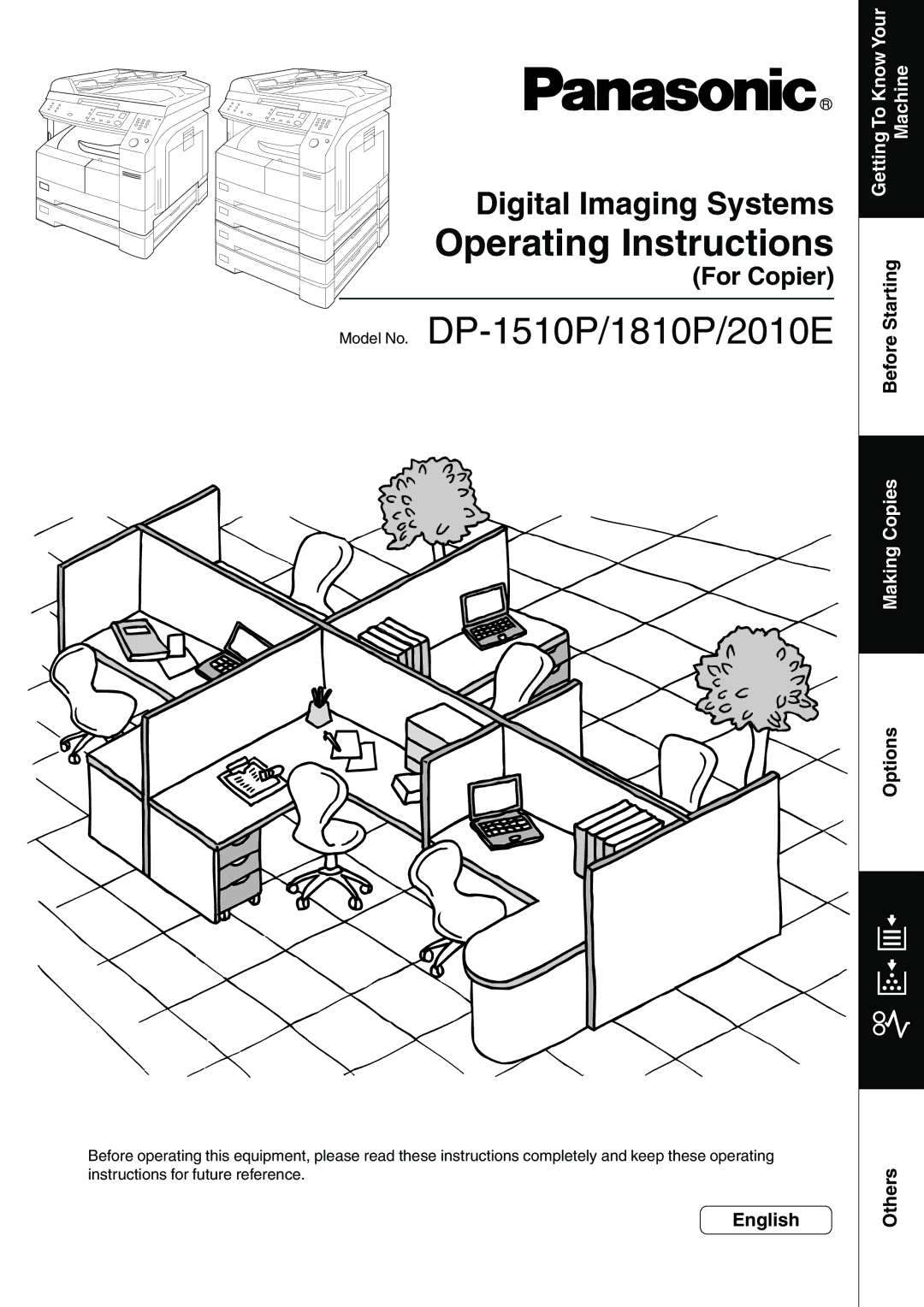 Panasonic DP-1510P manual Before Starting, Options, English Others 