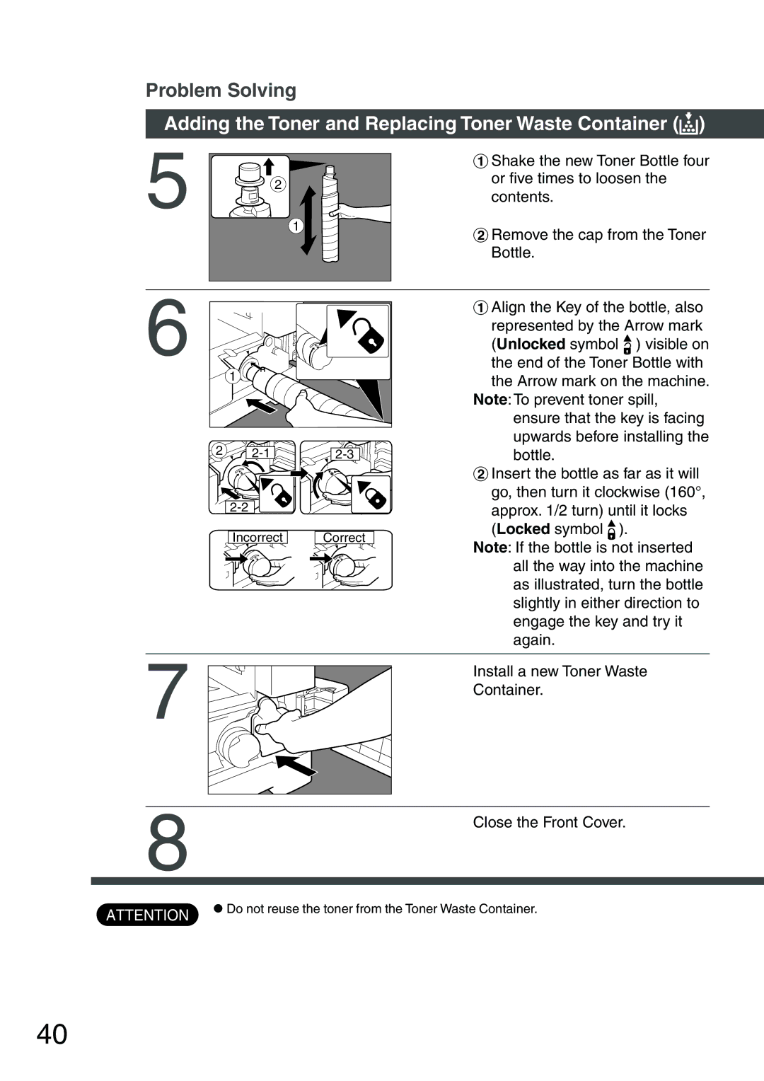 Panasonic DP-1810F manual Problem Solving 