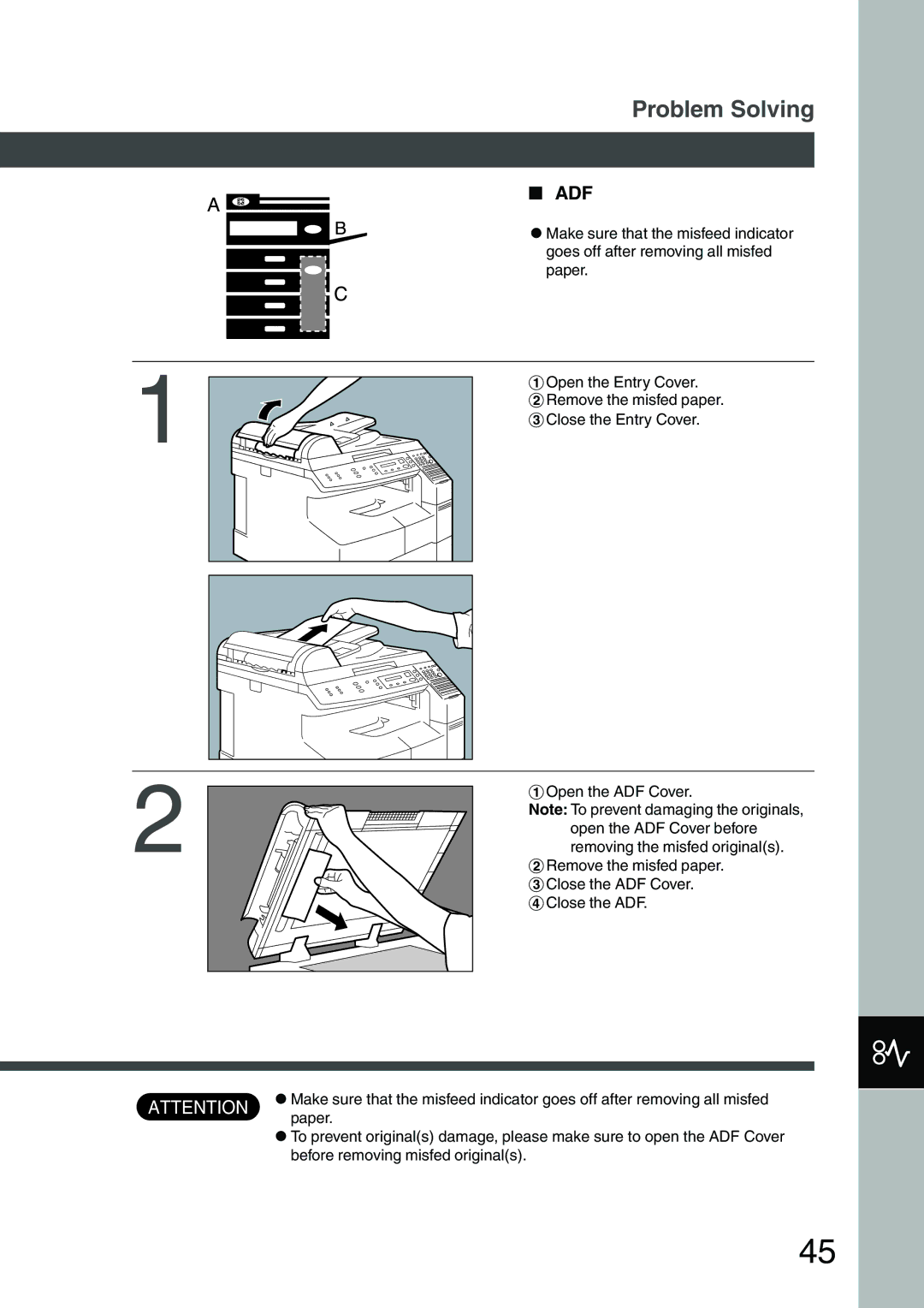 Panasonic DP-1810F manual Adf 