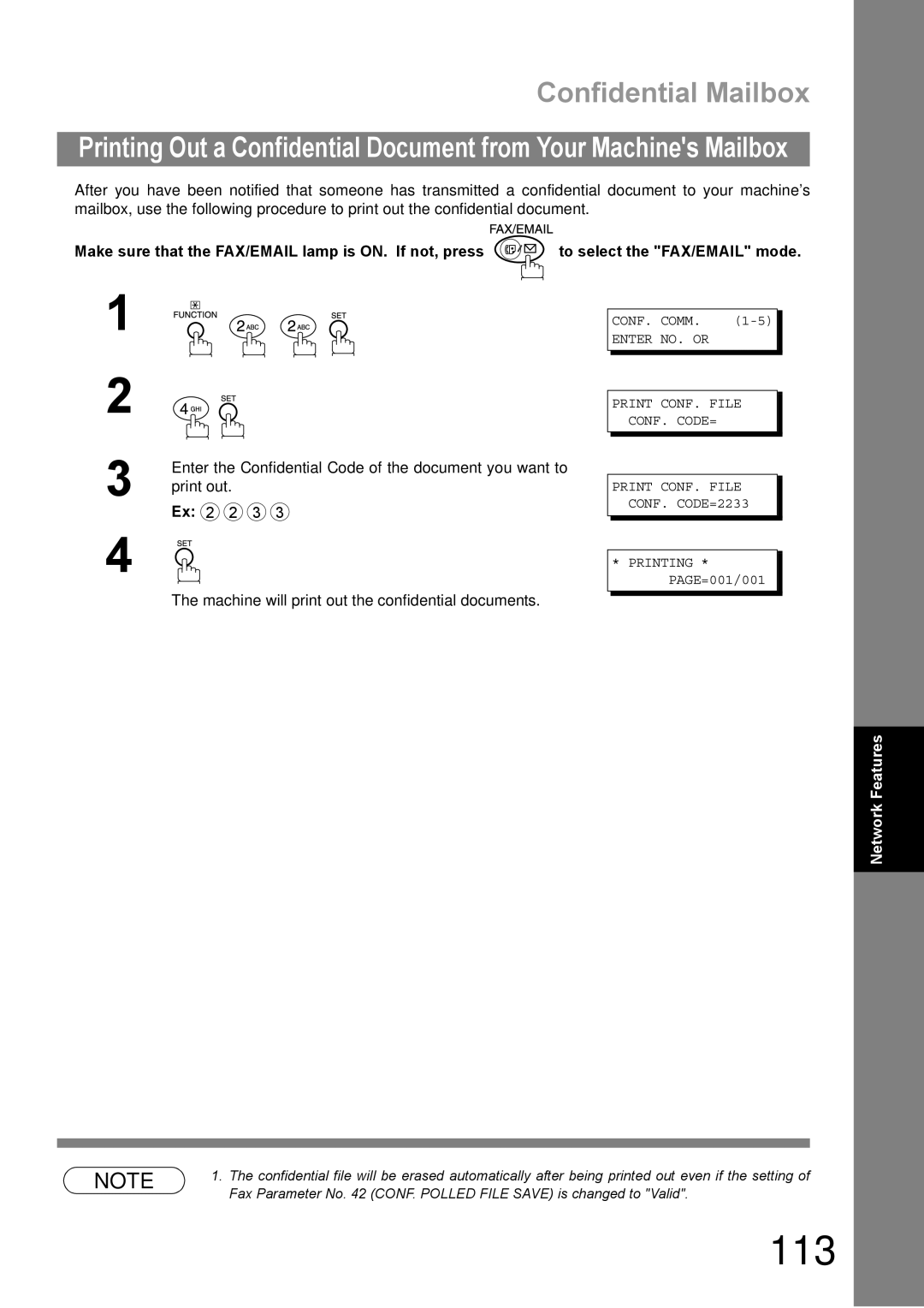 Panasonic DP-1810F manual 113 