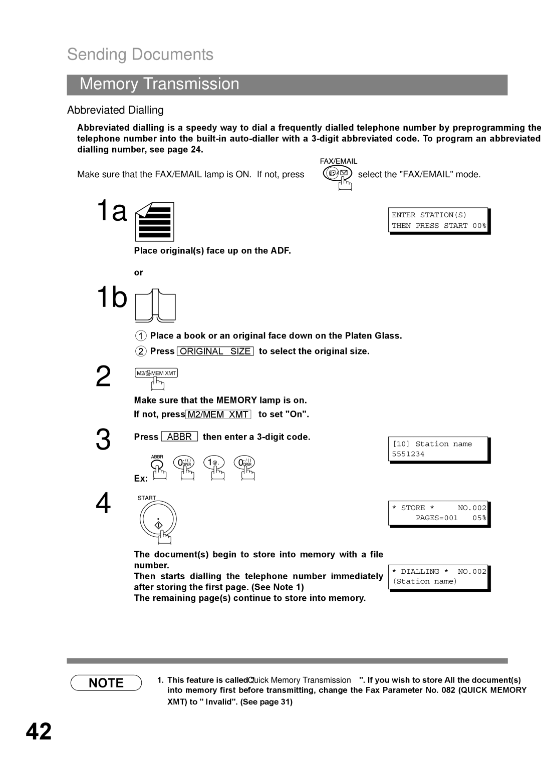 Panasonic DP-1810F manual Abbreviated Dialling 