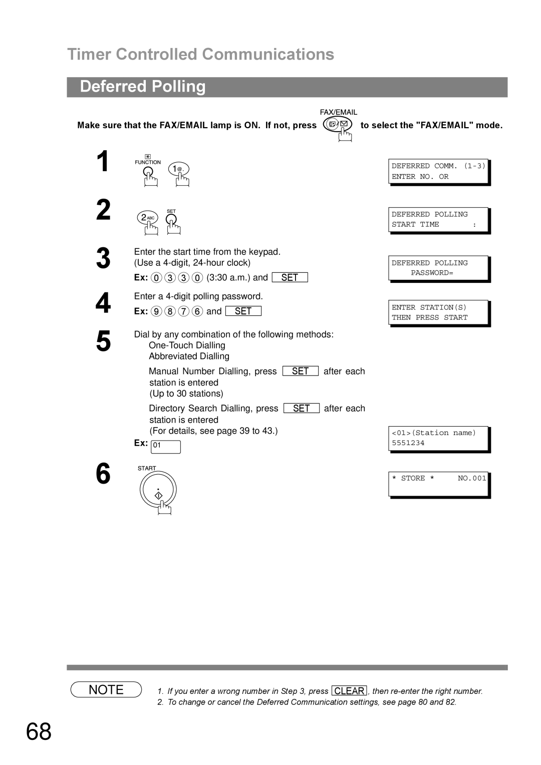 Panasonic DP-1810F manual Deferred Polling 