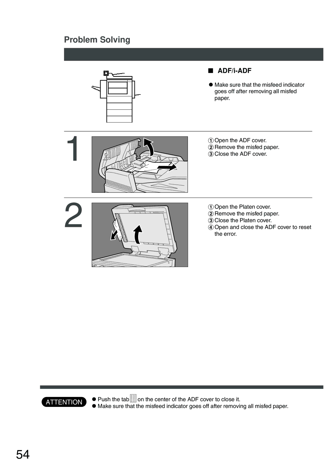 Panasonic DP-200 manual ADF/i-ADF 