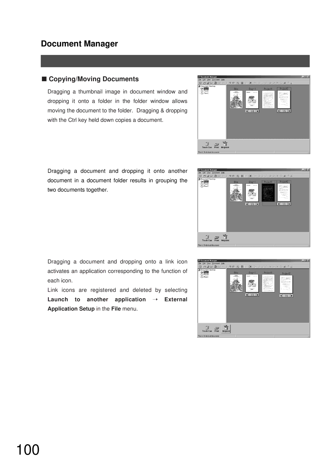 Panasonic DP-2000, DP-3000 manual 100, Copying/Moving Documents 