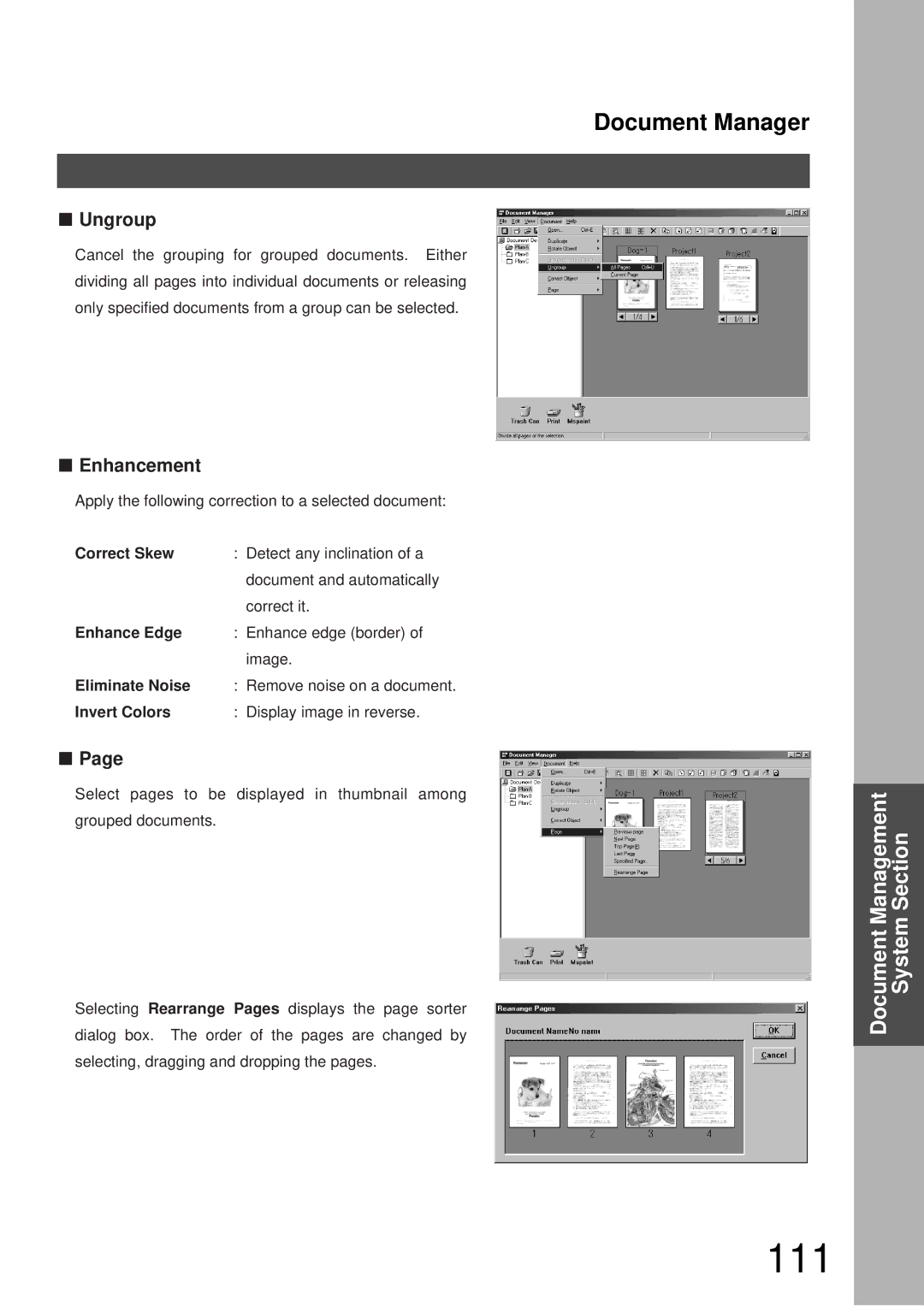 Panasonic DP-3000, DP-2000 manual 111, Ungroup, Enhancement 