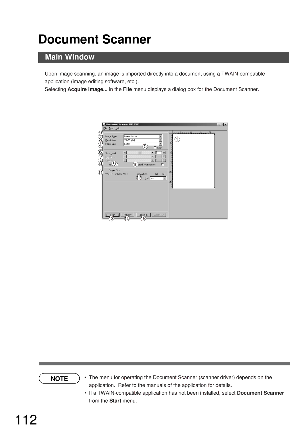 Panasonic DP-2000, DP-3000 manual 112, Document Scanner 