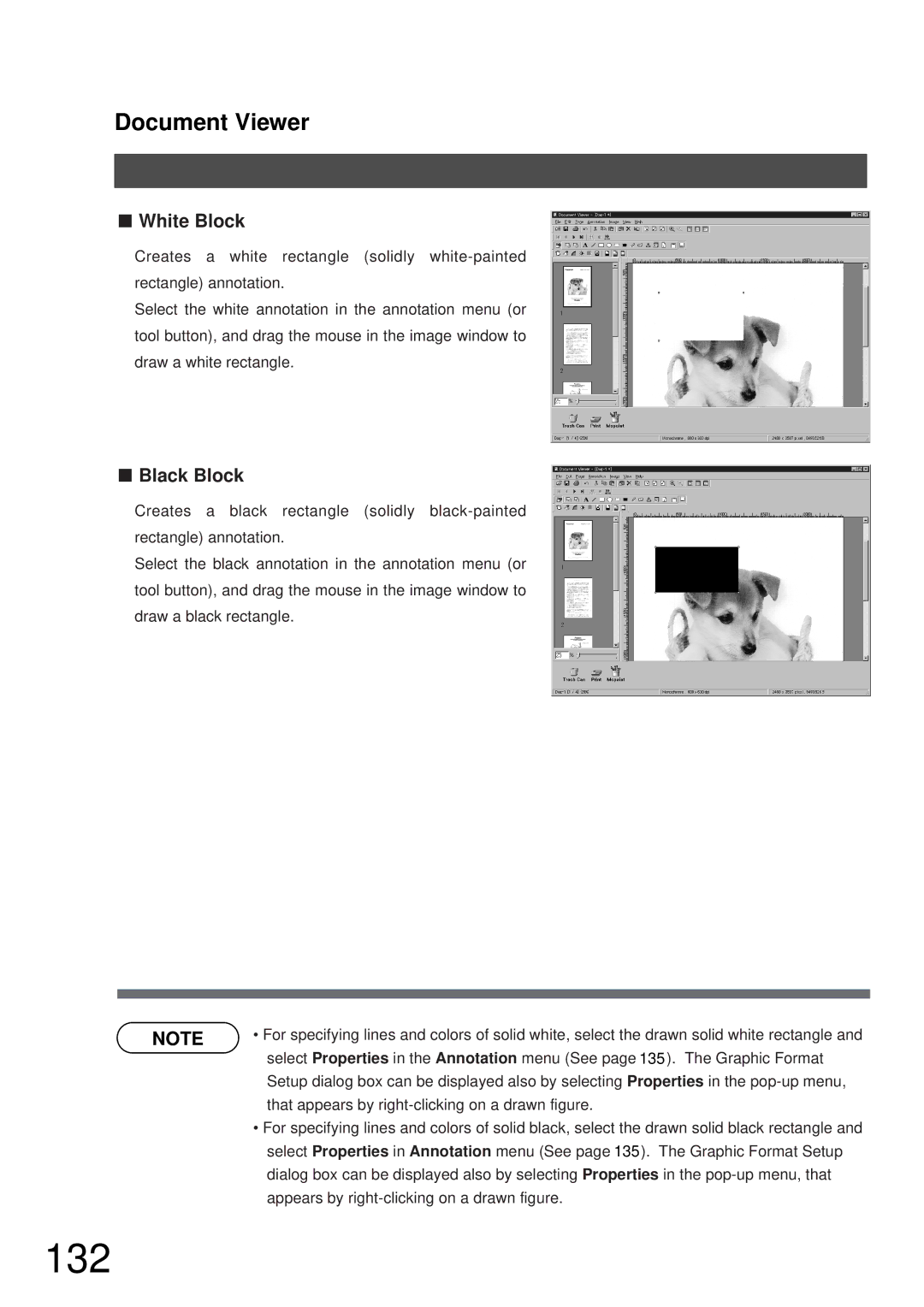 Panasonic DP-2000, DP-3000 manual 132, White Block, Black Block 