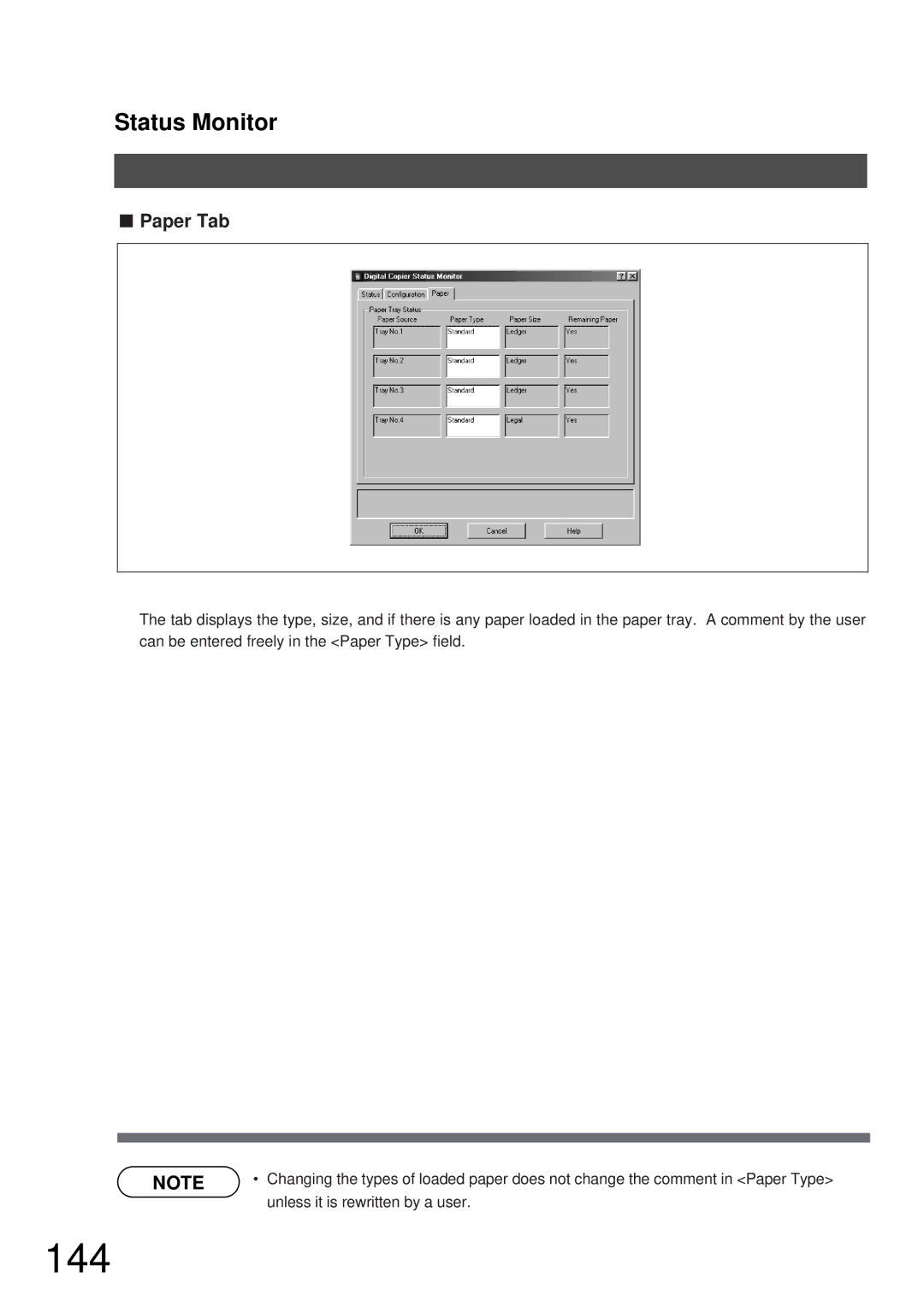 Panasonic DP-2000, DP-3000 manual 144, Paper Tab 