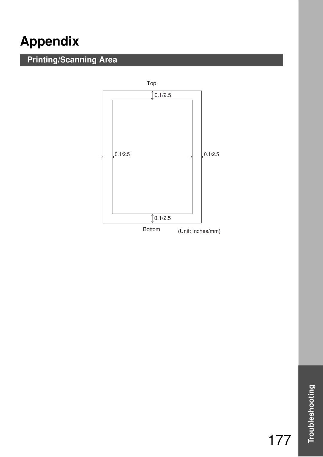 Panasonic DP-3000, DP-2000 manual 177, Printing/Scanning Area 