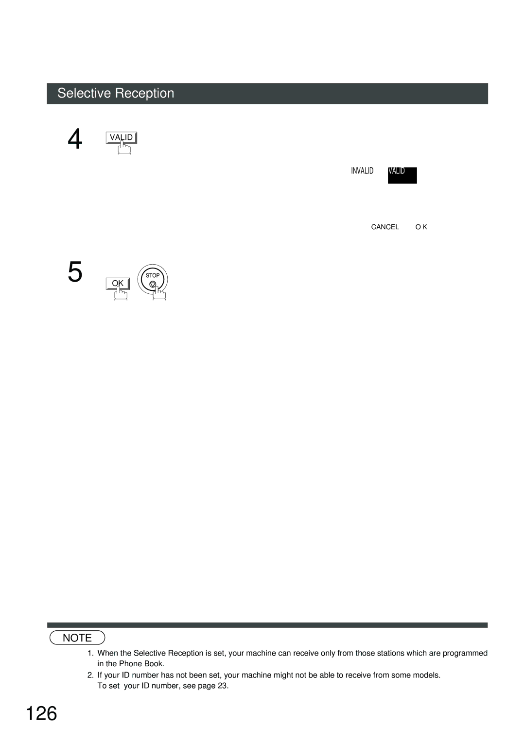 Panasonic DP-2500, DP-3000 manual 126, Select RCV 